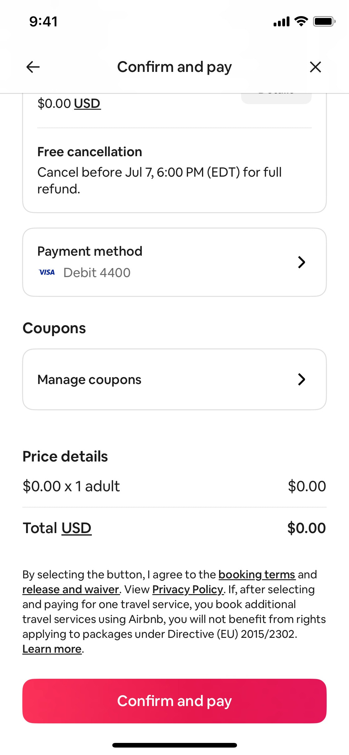 Airbnb iOS screen 166