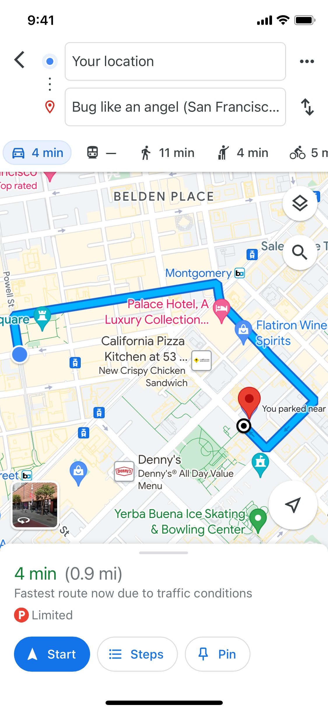 Google Maps iOS screen 734