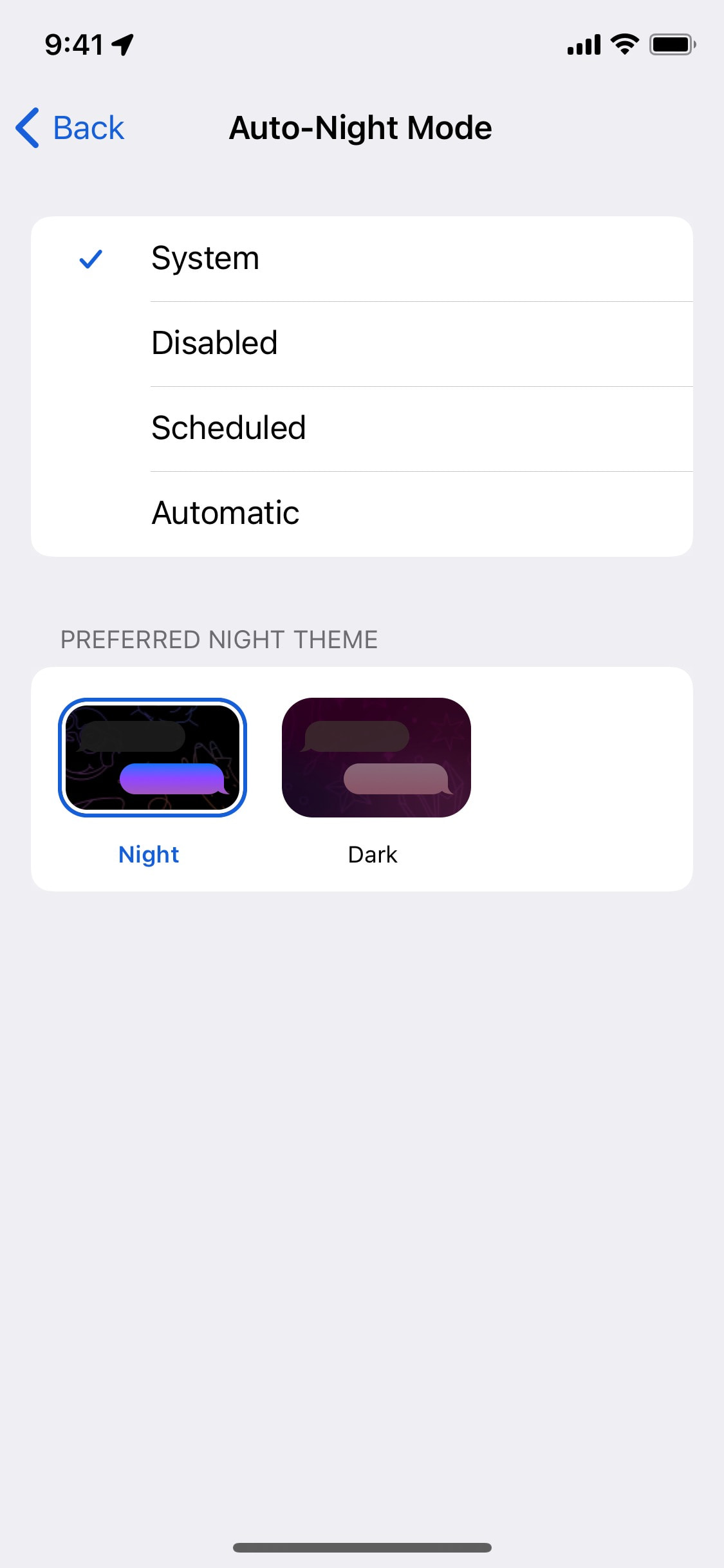 Telegram iOS screen 406