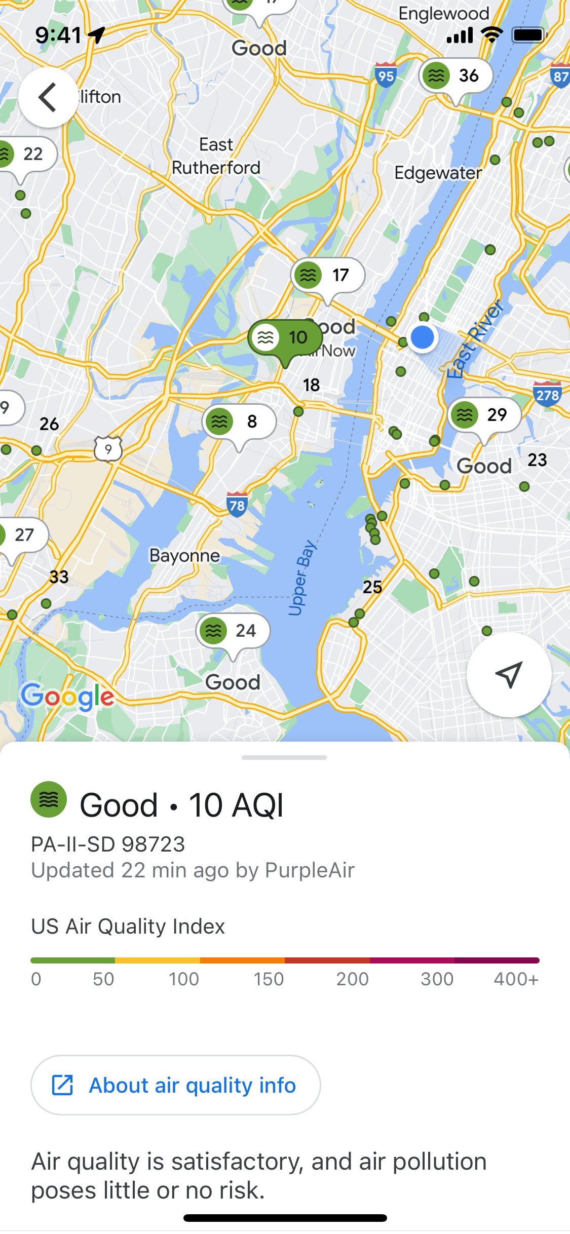 Google Maps iOS screen 27