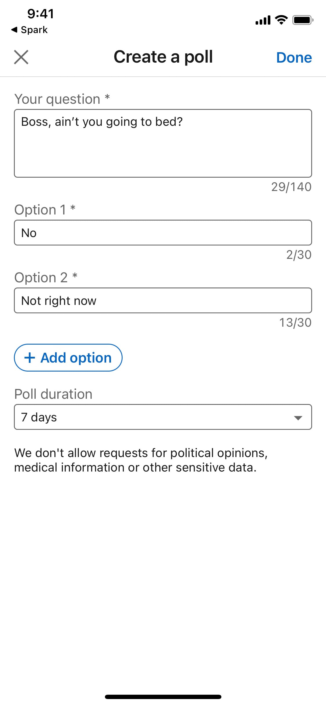 LinkedIn iOS screen 62
