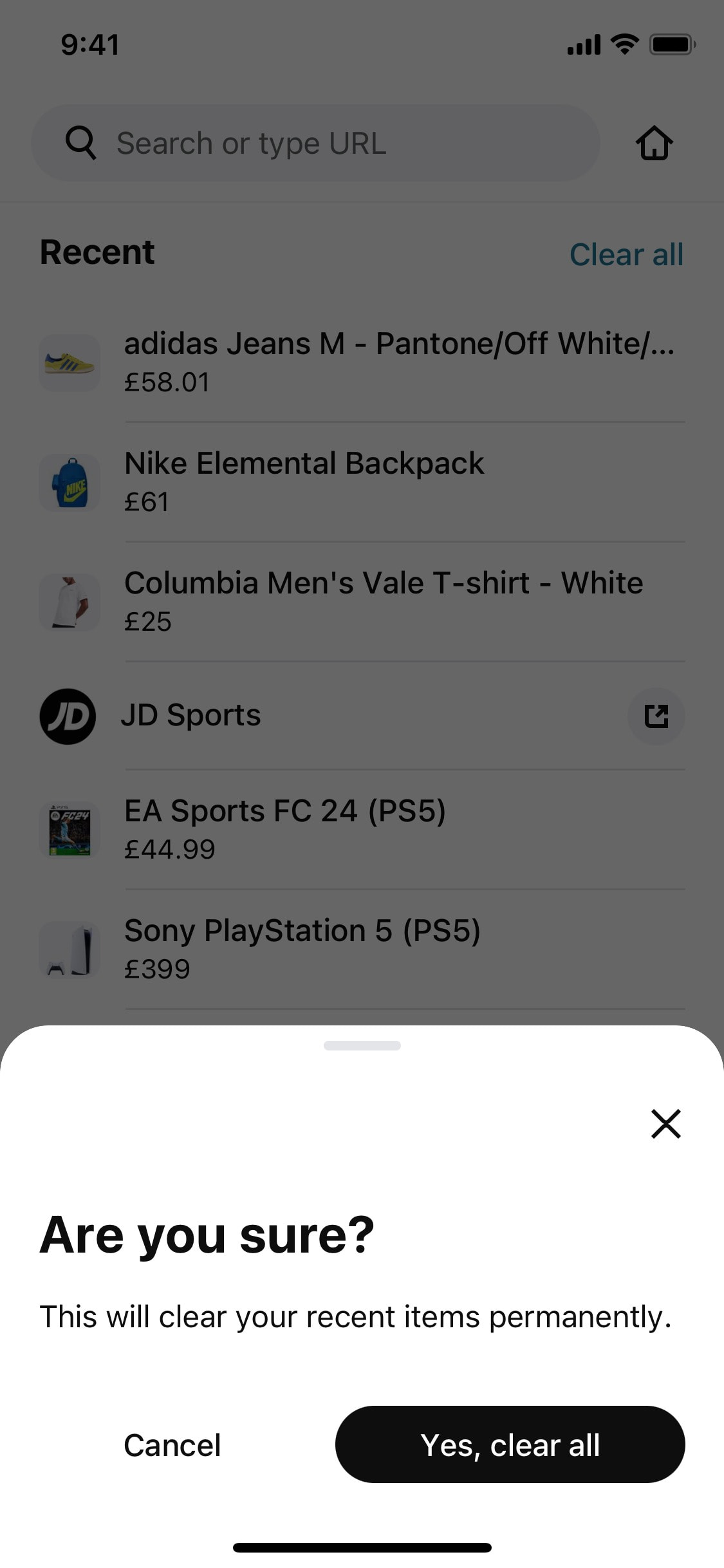 Klarna iOS screen 300