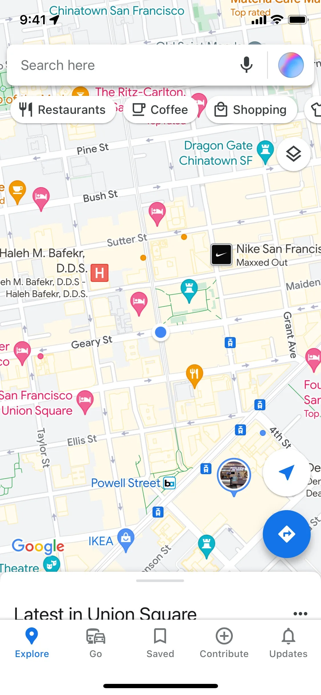 Google Maps iOS screen 3