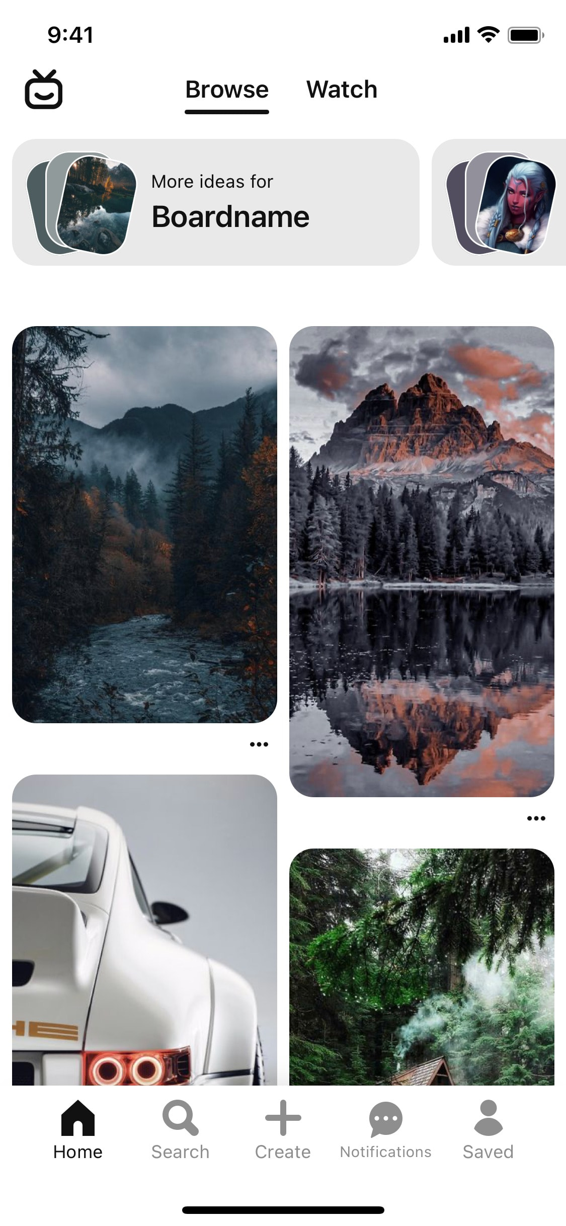 Pinterest iOS screen 401