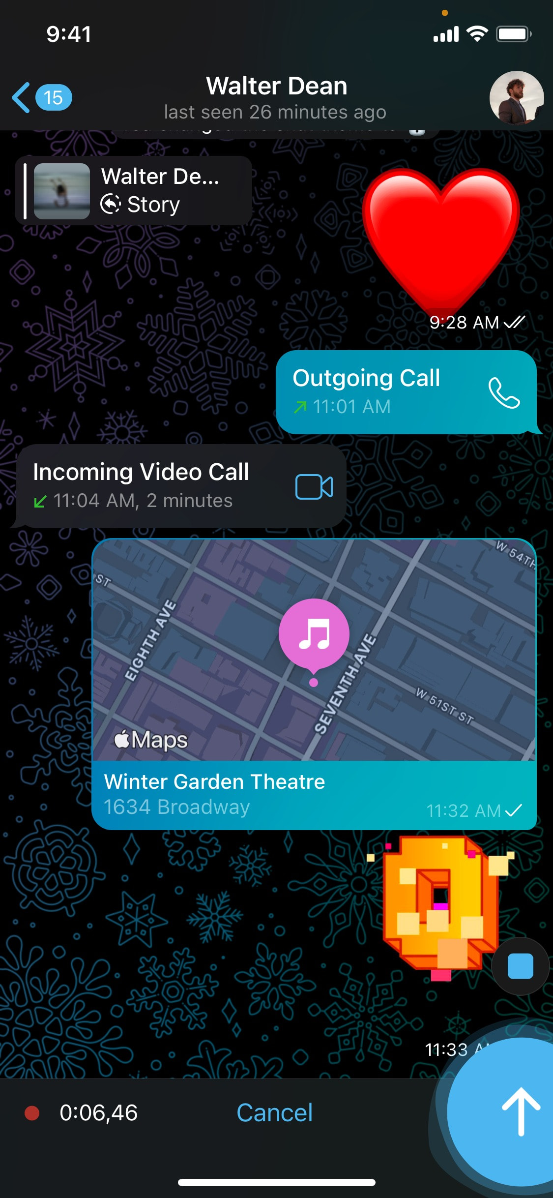 Telegram iOS screen 438