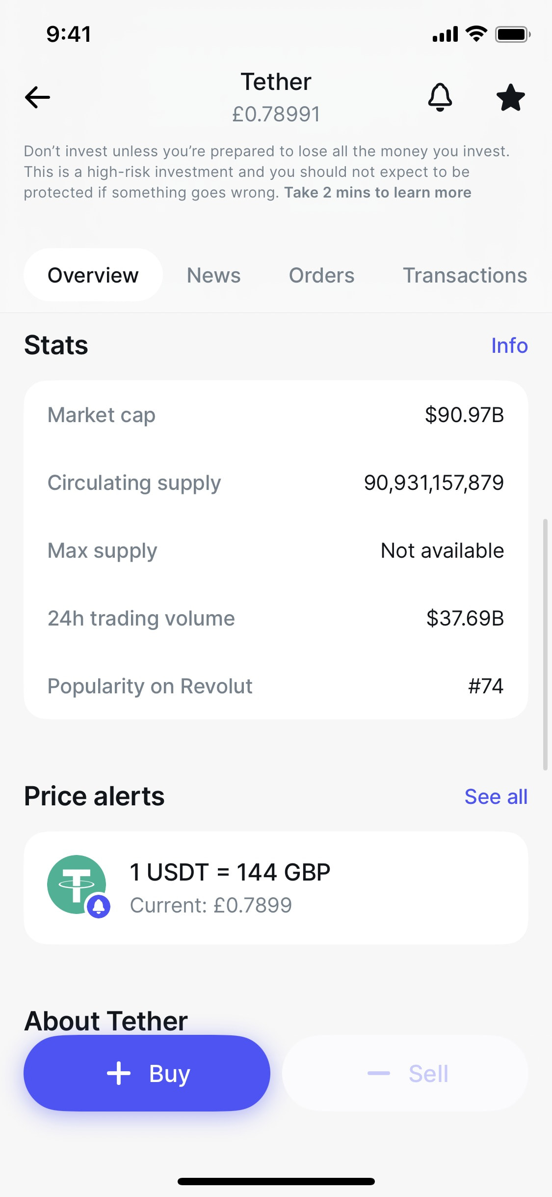 Revolut iOS screen 9
