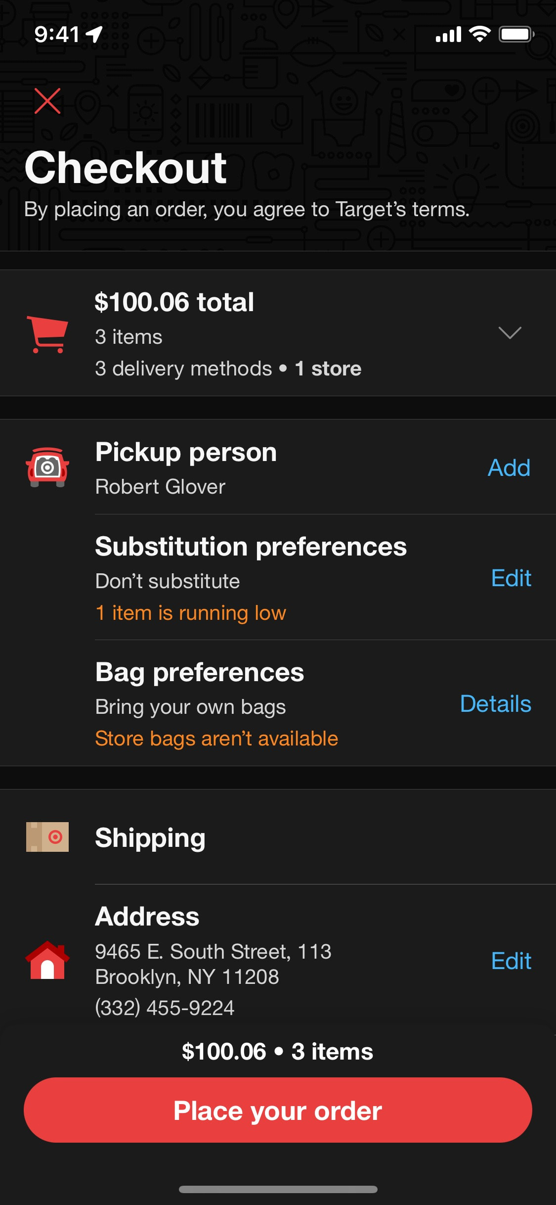 Target iOS screen 347