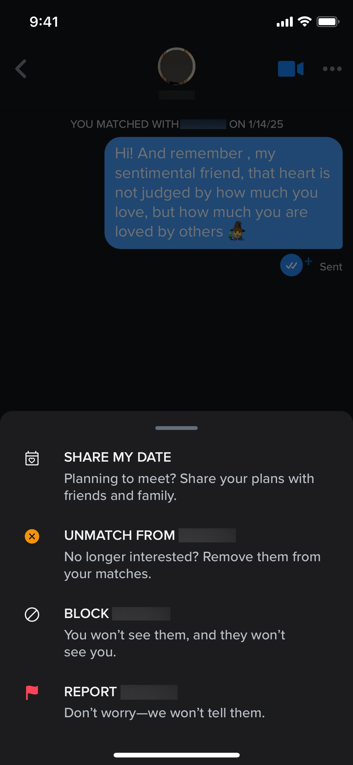 Tinder iOS screen 164