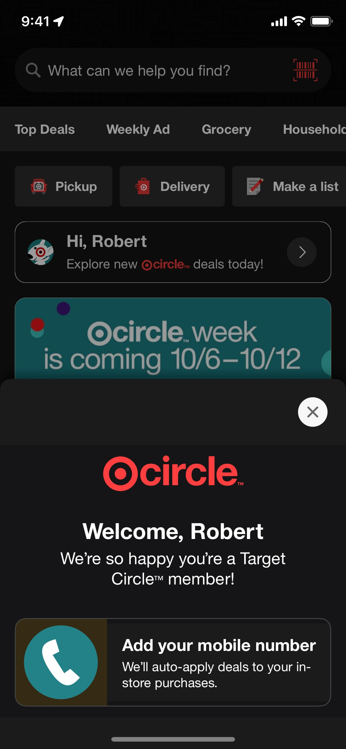 Target iOS screen 765