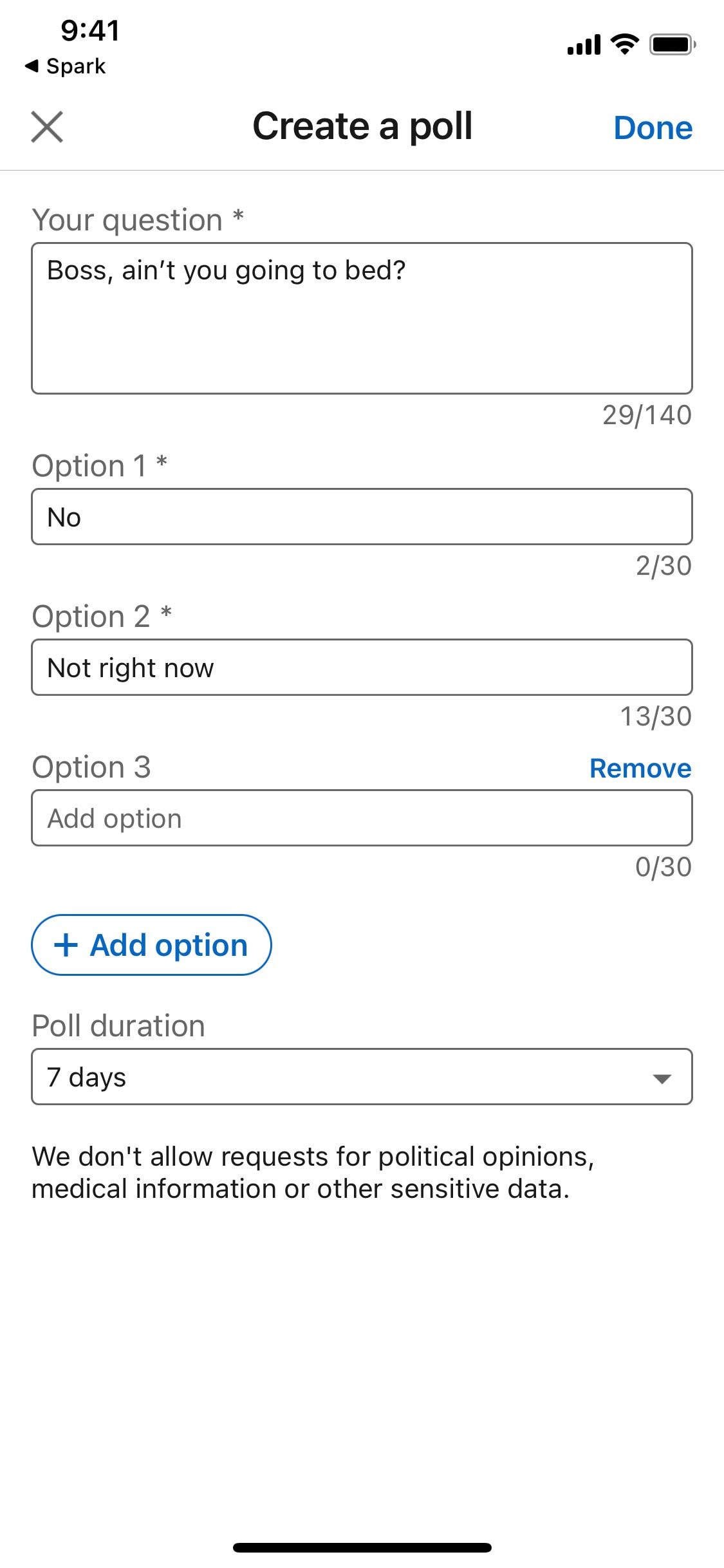 LinkedIn iOS screen 450