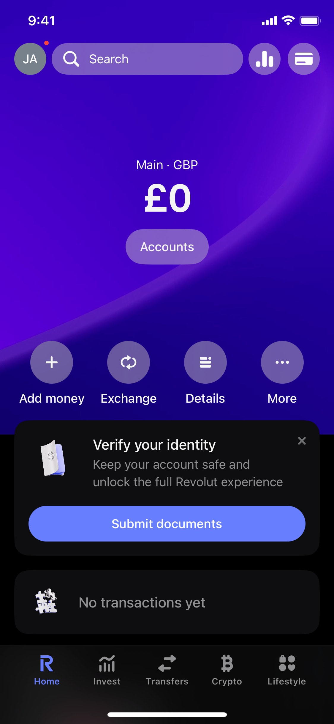 Revolut iOS screen 522
