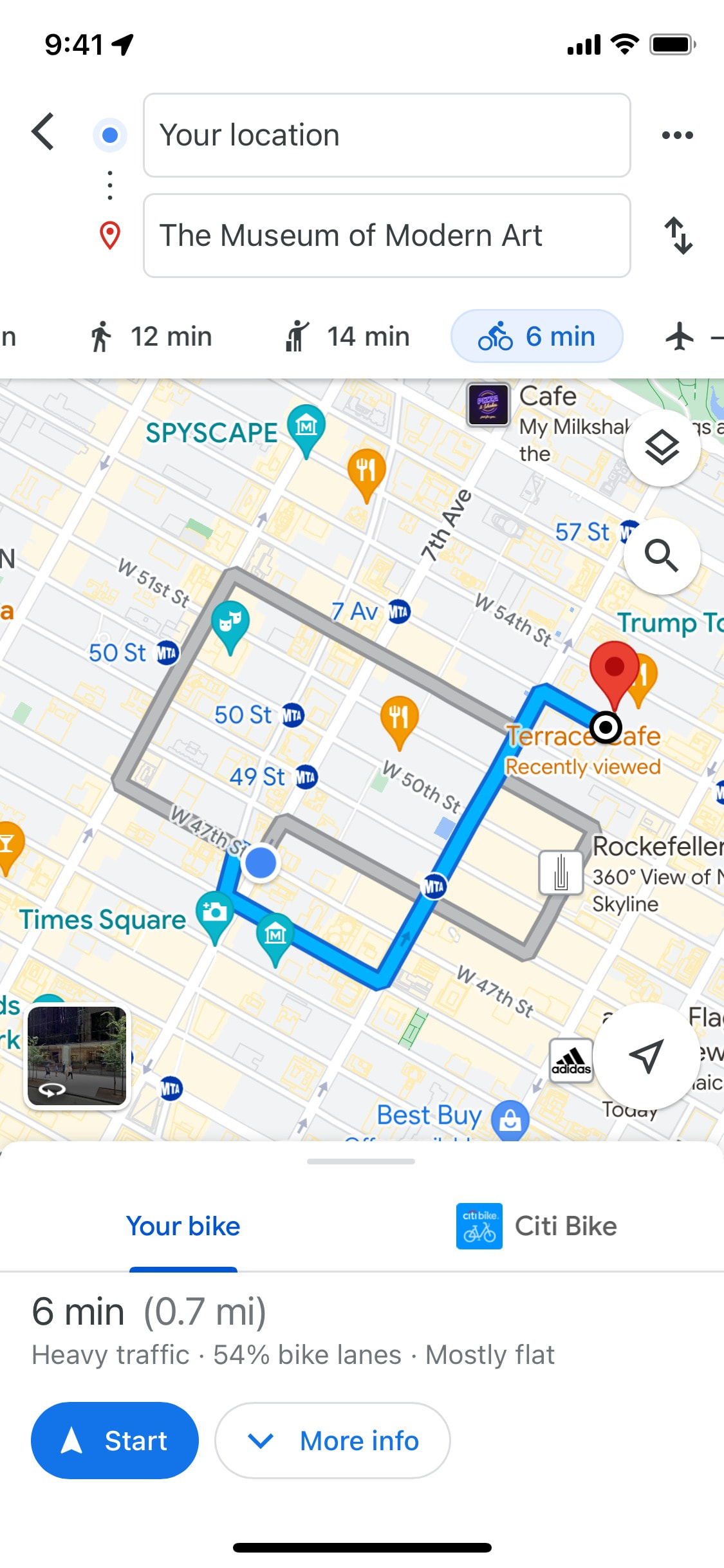 Google Maps iOS screen 611