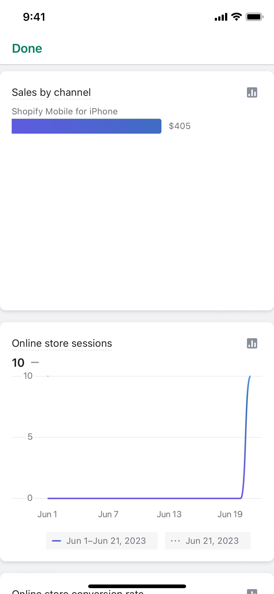 Shopify iOS screen 403