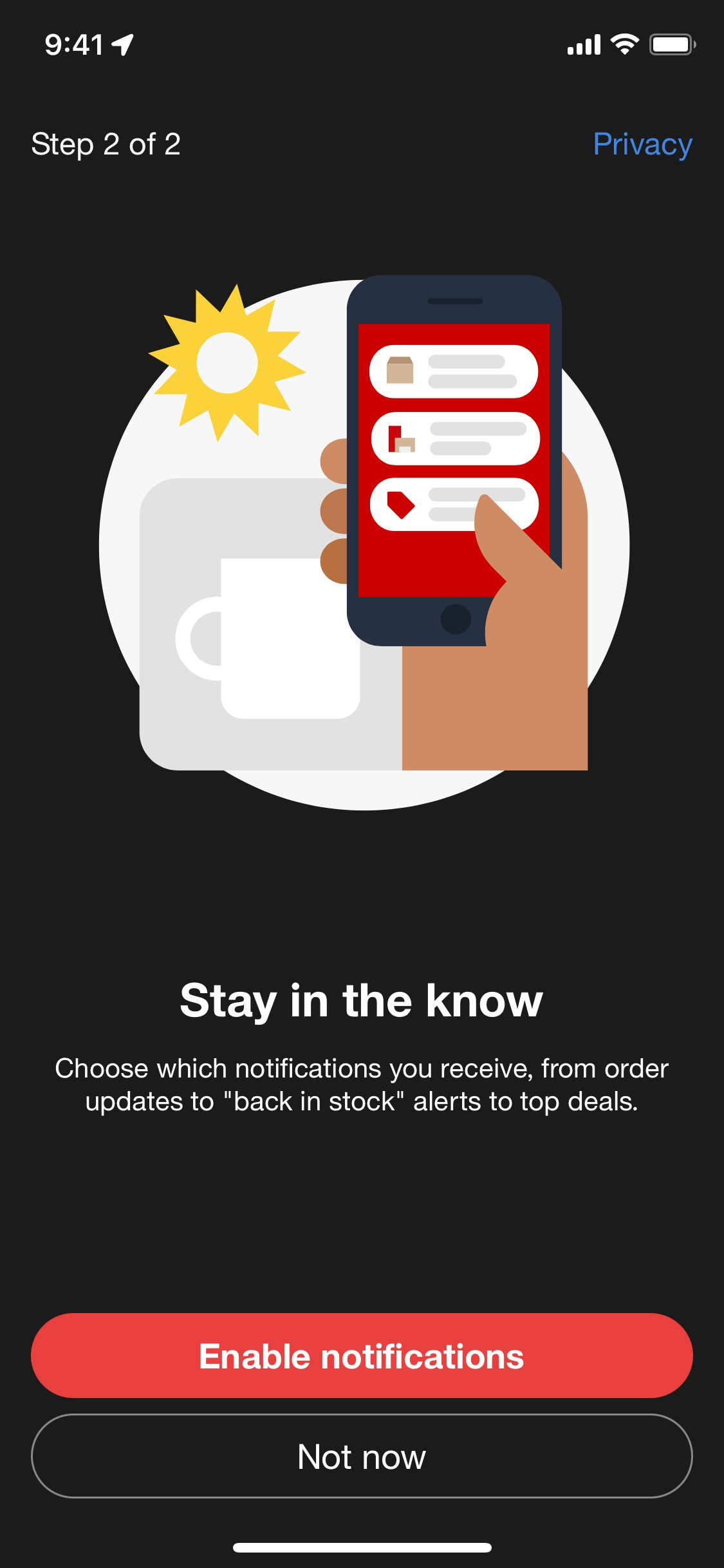 Target iOS screen 88