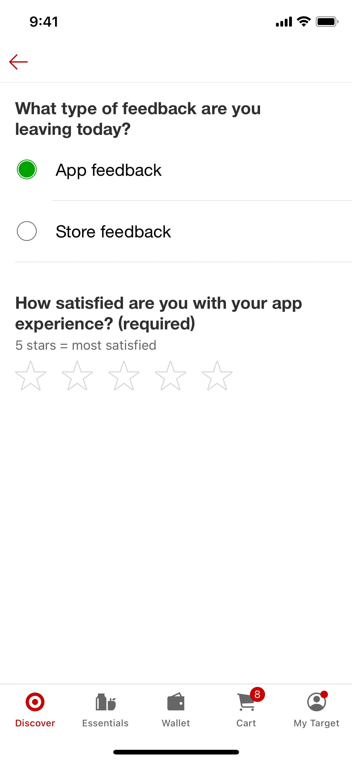 Target iOS screen 50