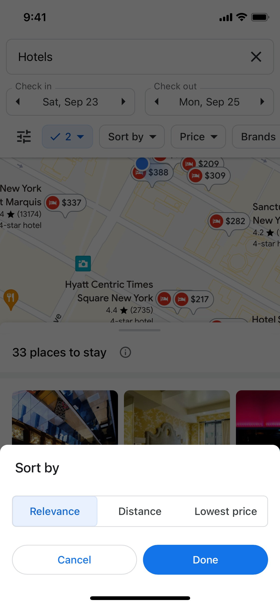 Google Maps iOS screen 156