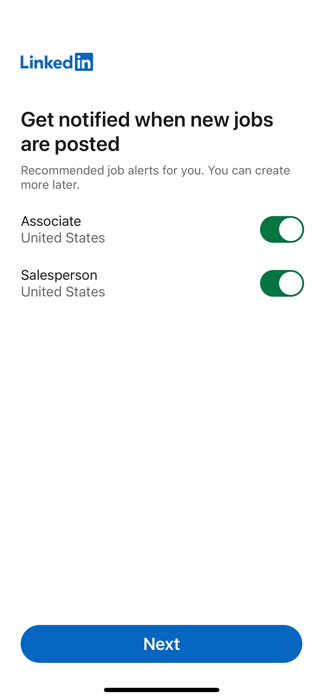 LinkedIn iOS screen 392
