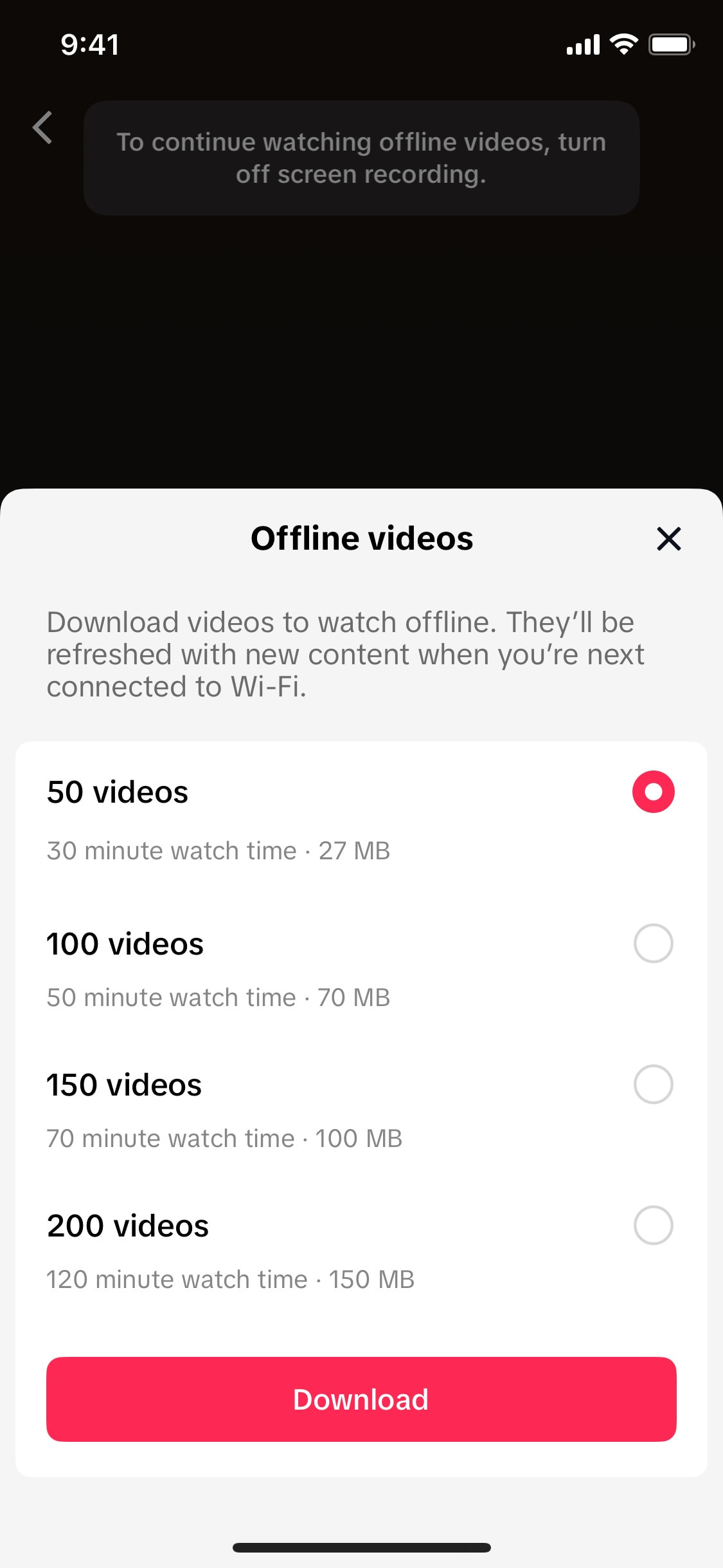 TikTok iOS screen 709