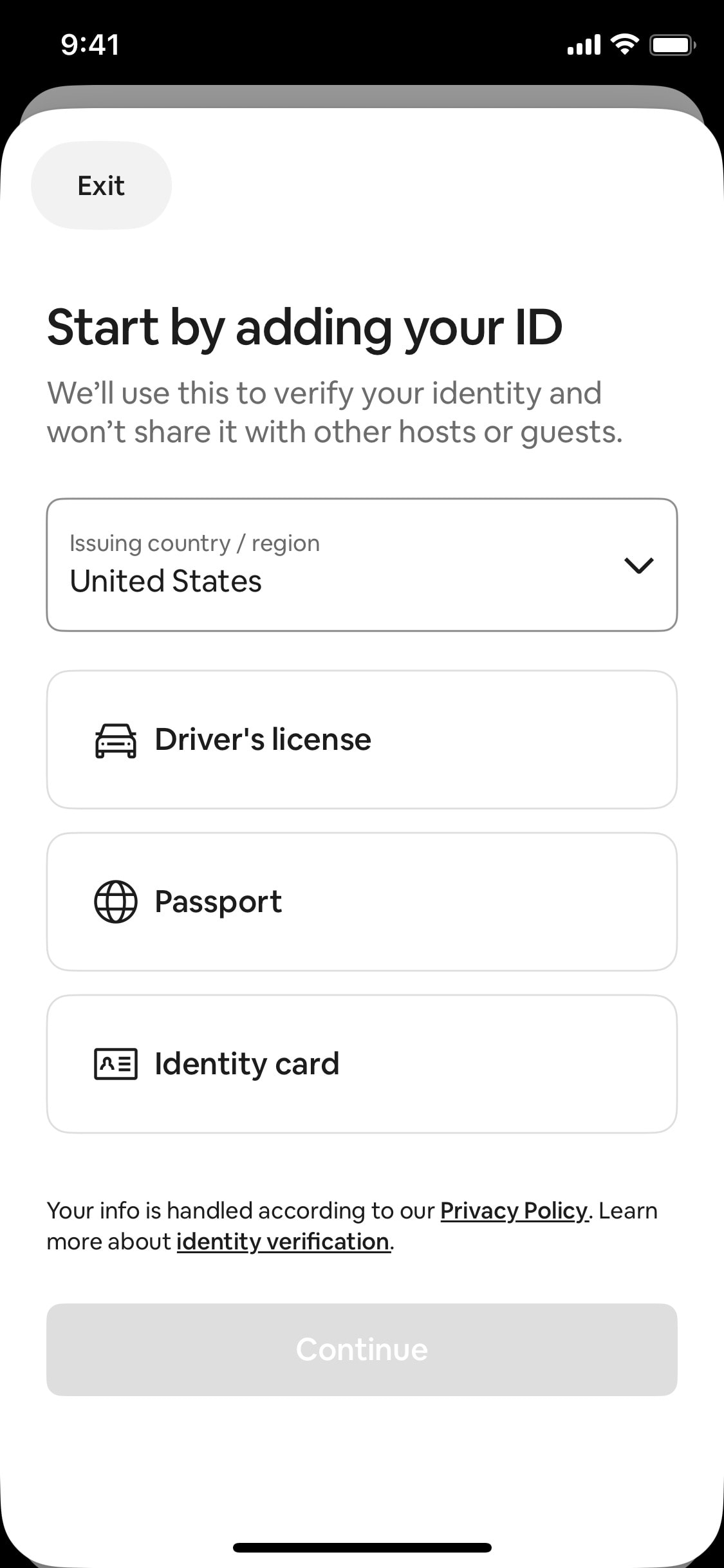 Airbnb iOS screen 410