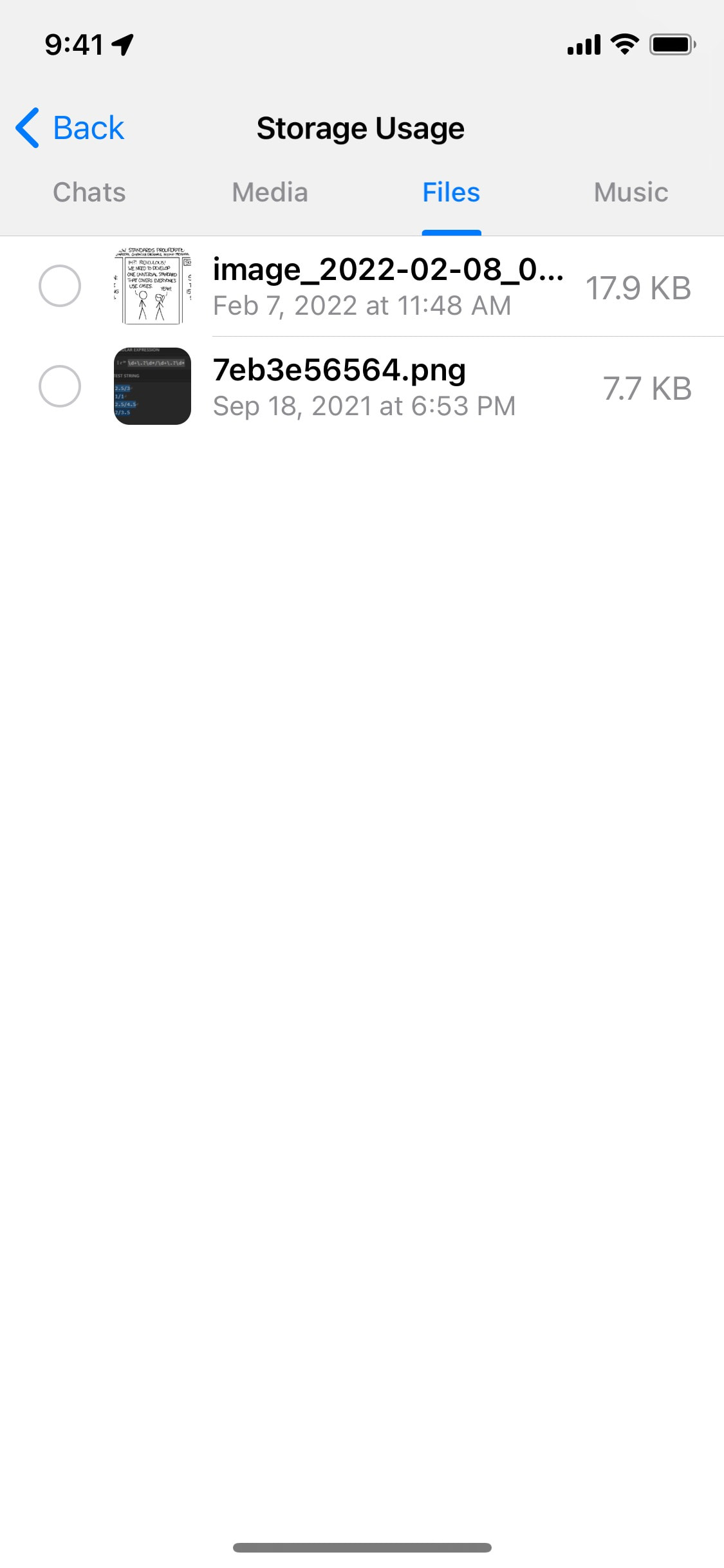 Telegram iOS screen 173