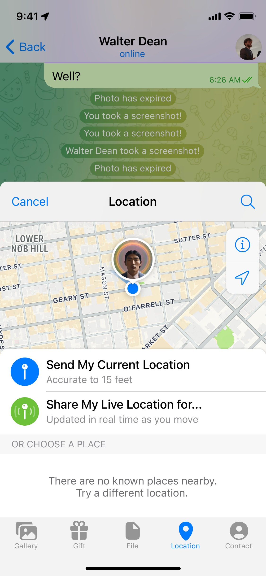 Telegram iOS screen 43