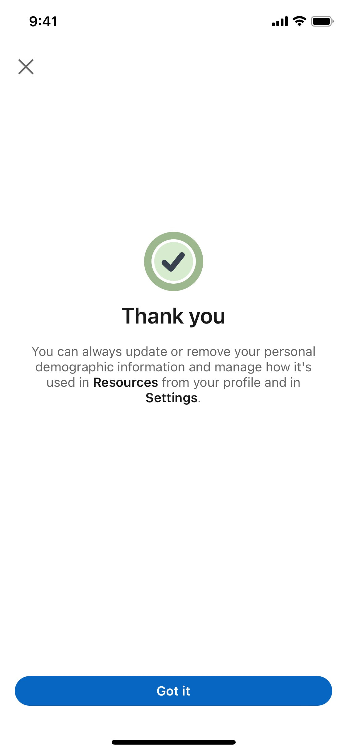 LinkedIn iOS screen 274