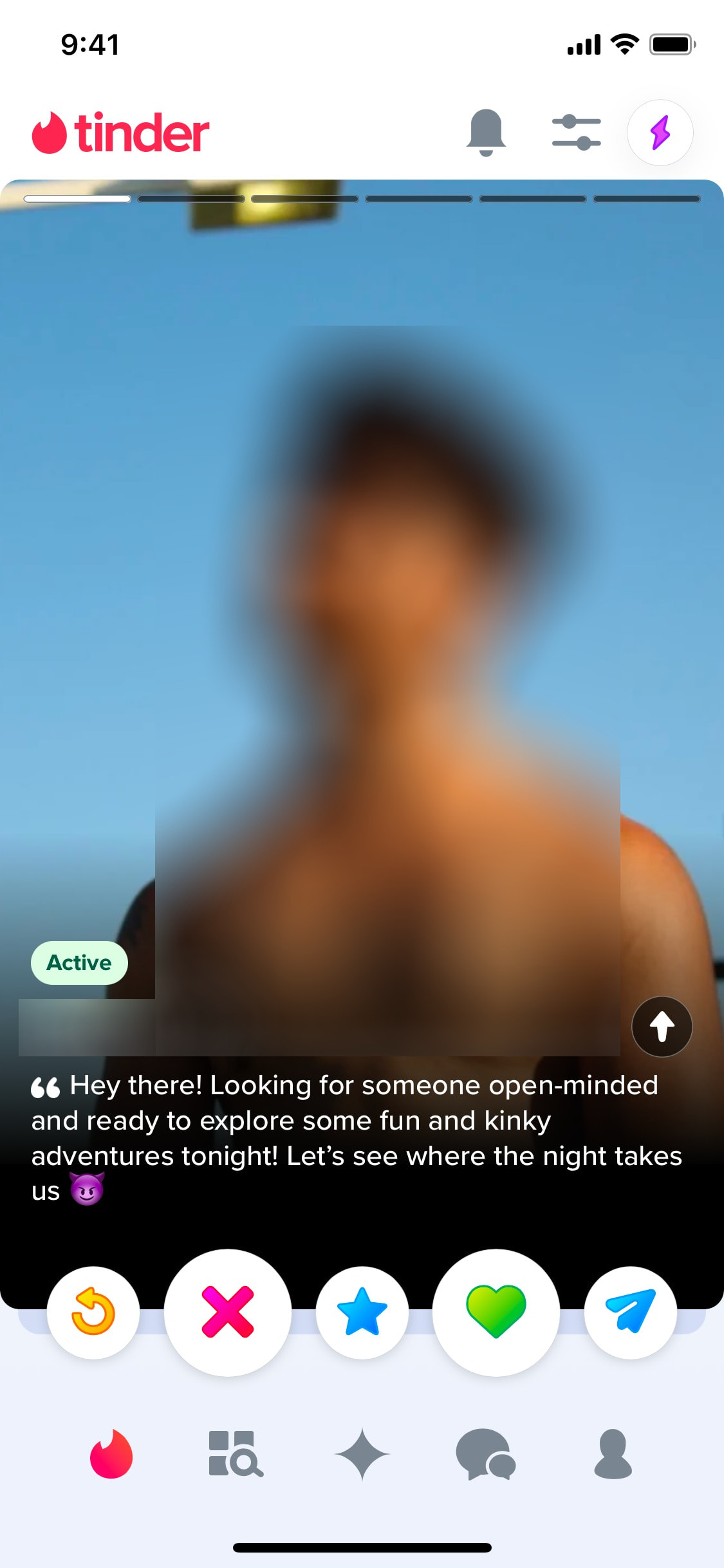 Tinder iOS screen 158