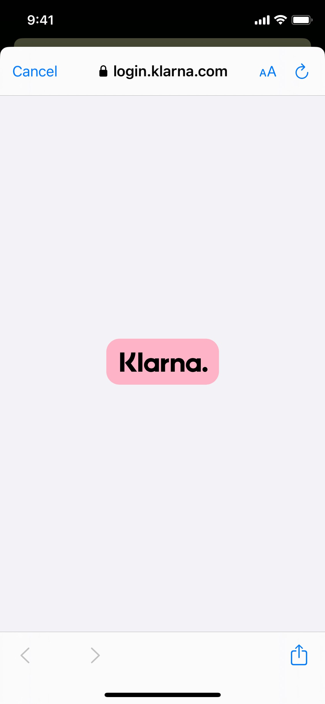 Klarna iOS screen 500