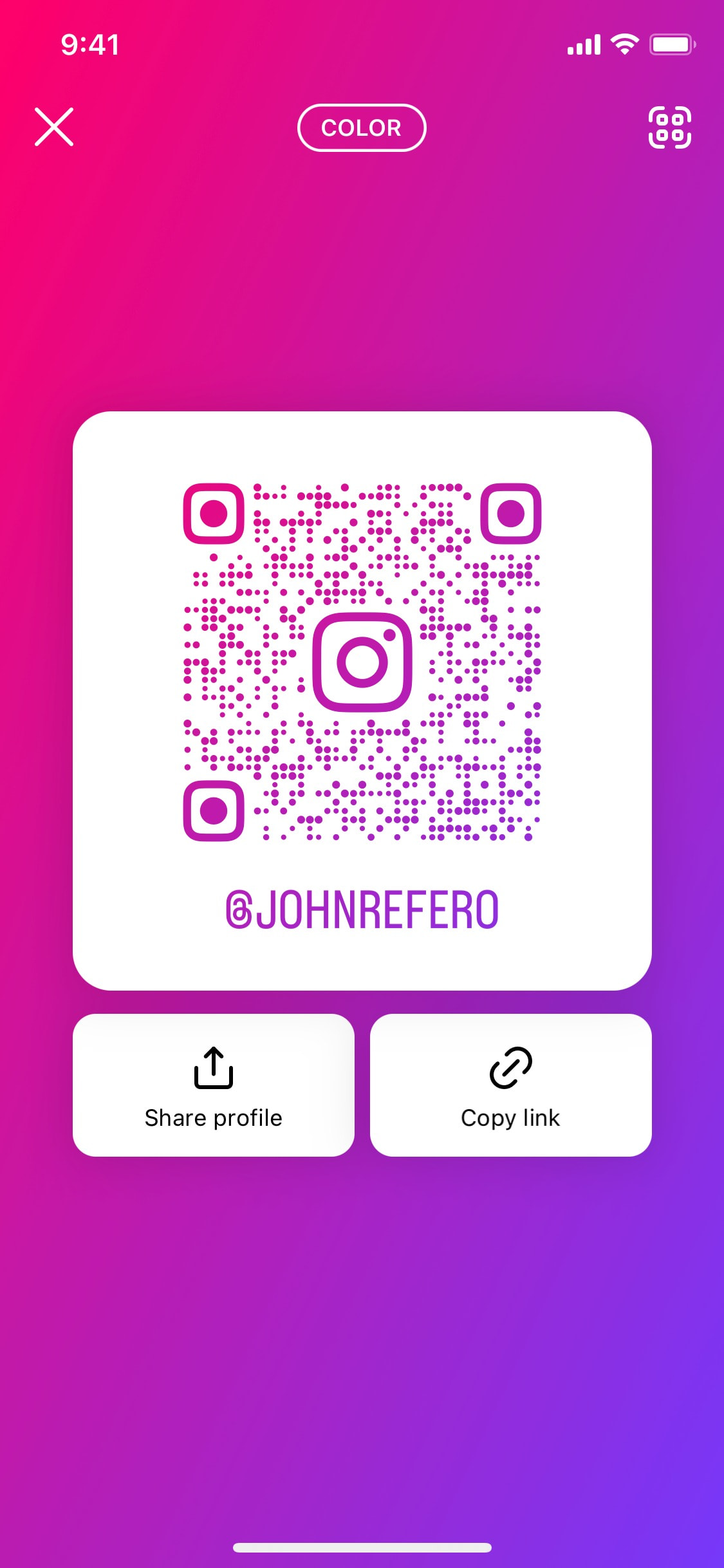 Instagram iOS screen 464