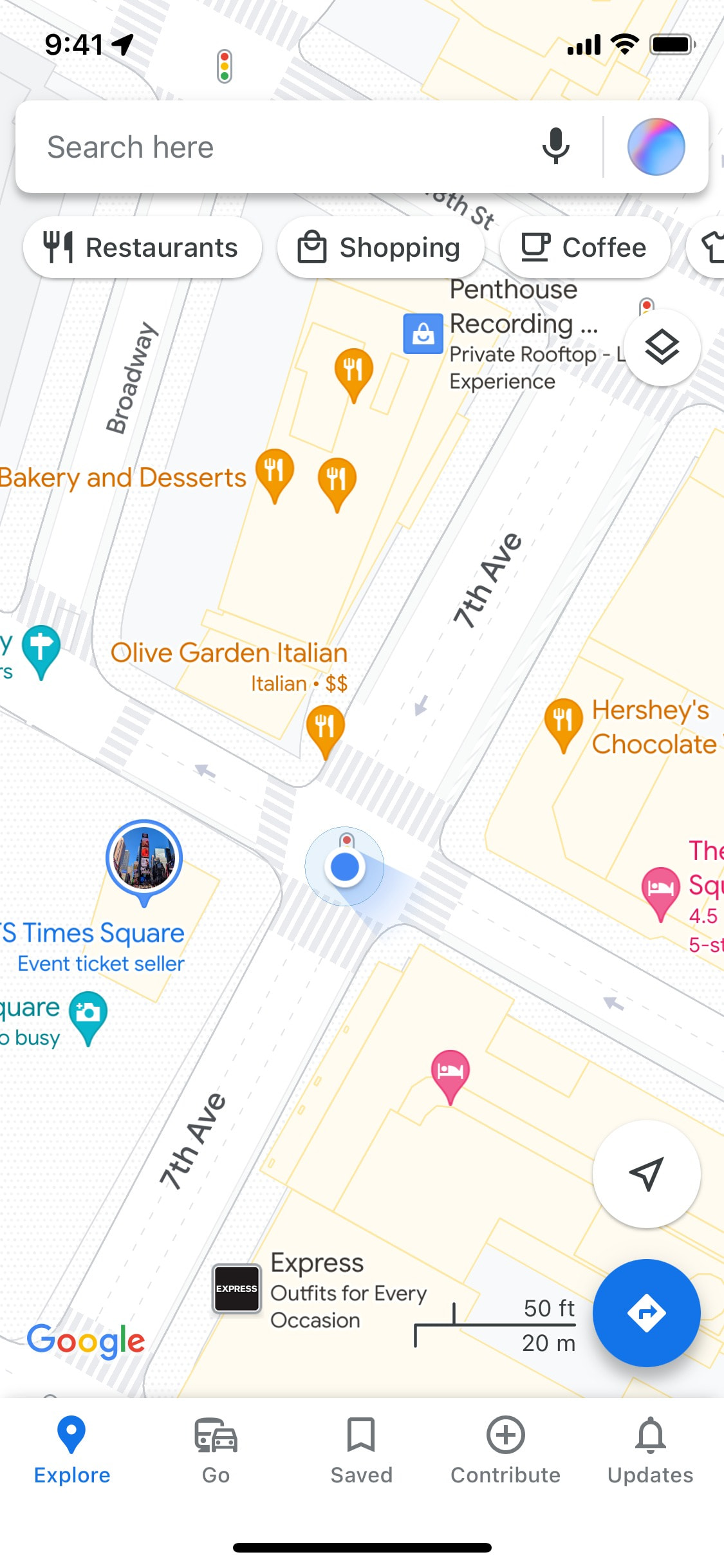 Google Maps iOS screen 420