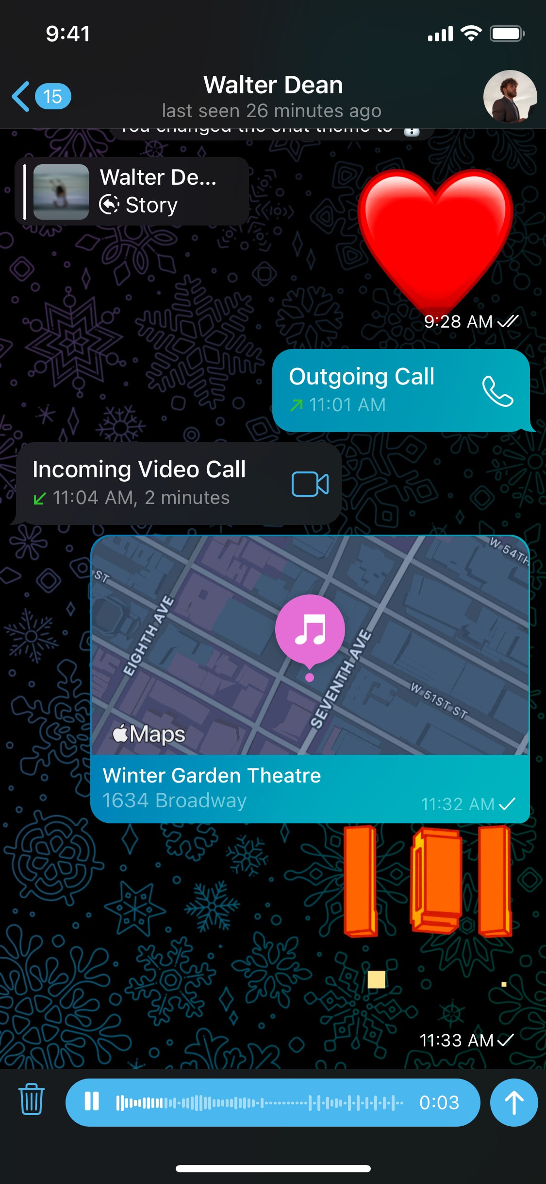 Telegram iOS screen 847