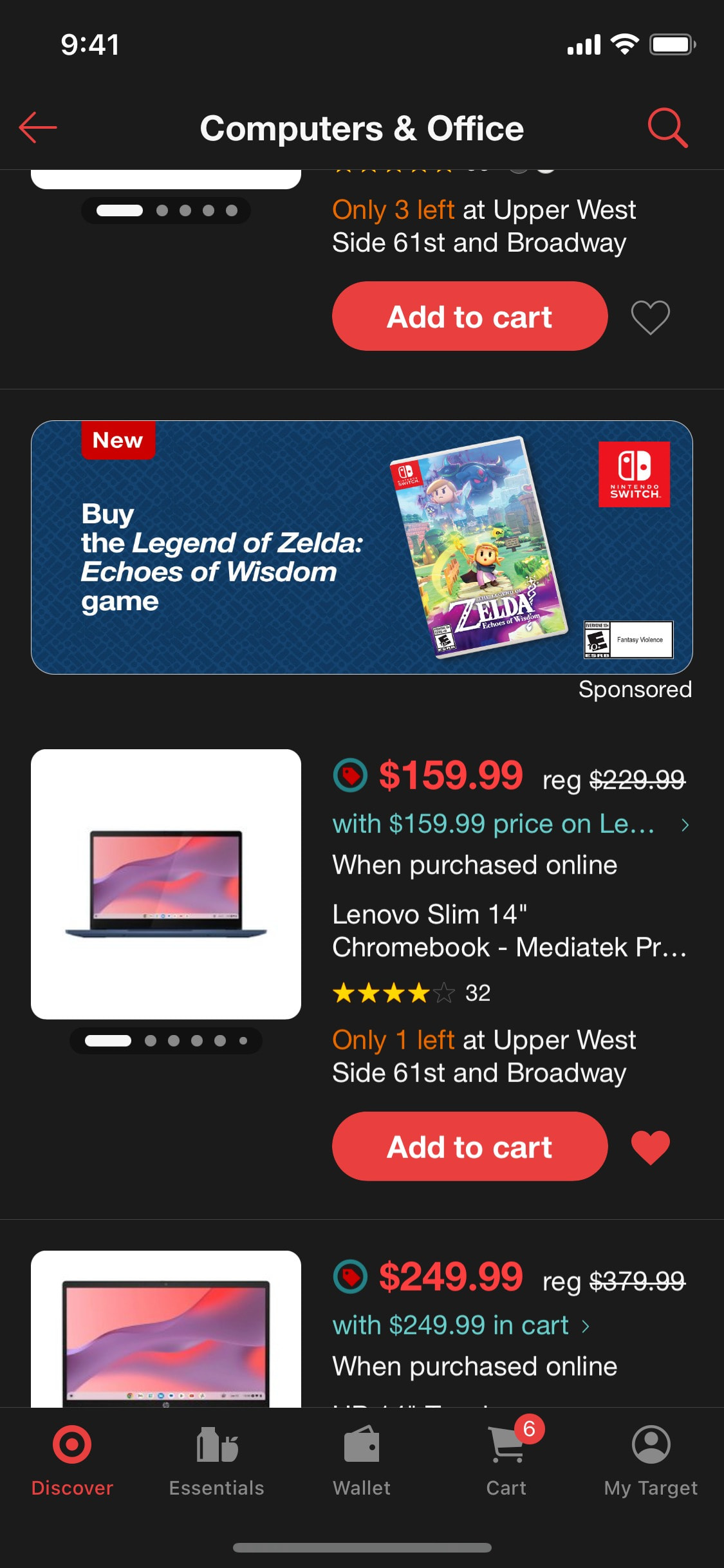 Target iOS screen 662