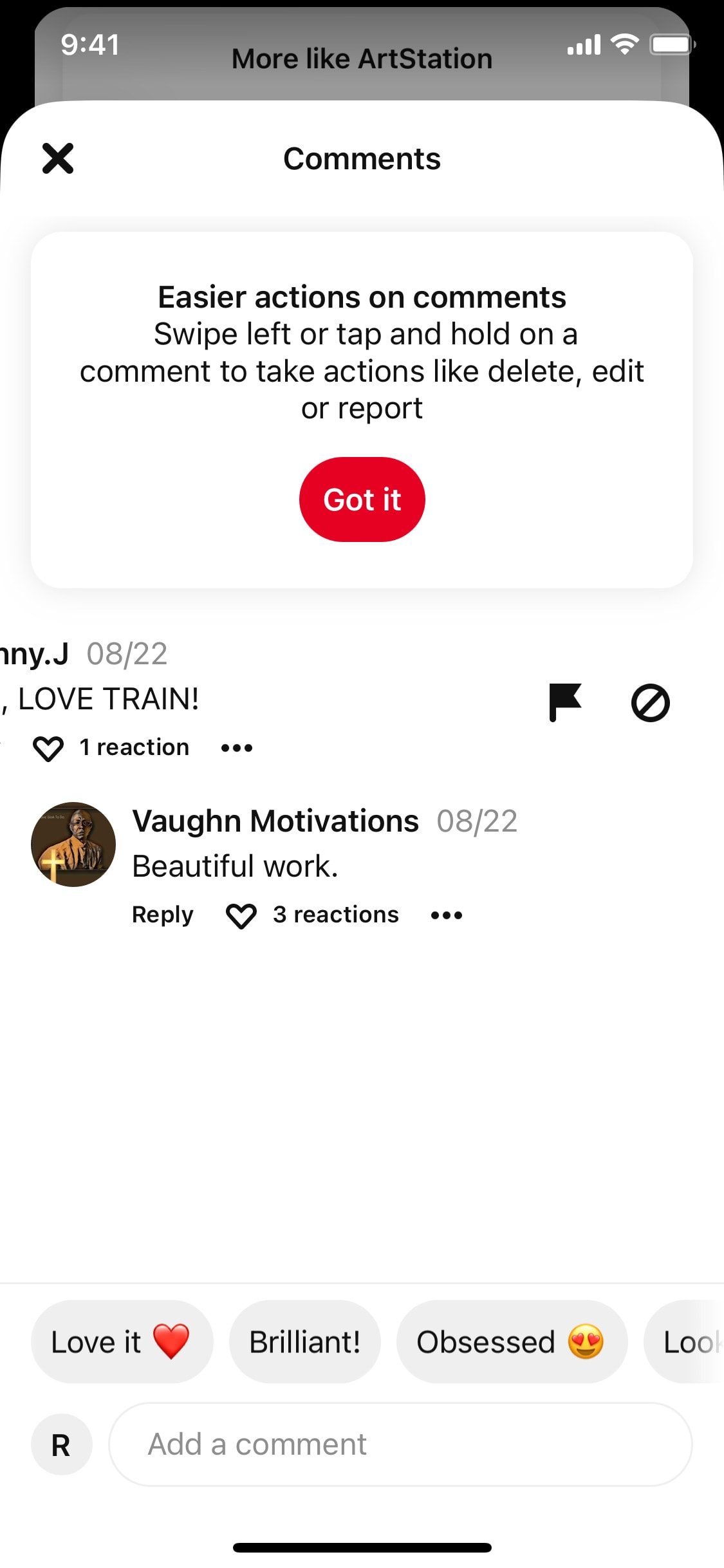 Pinterest iOS screen 144