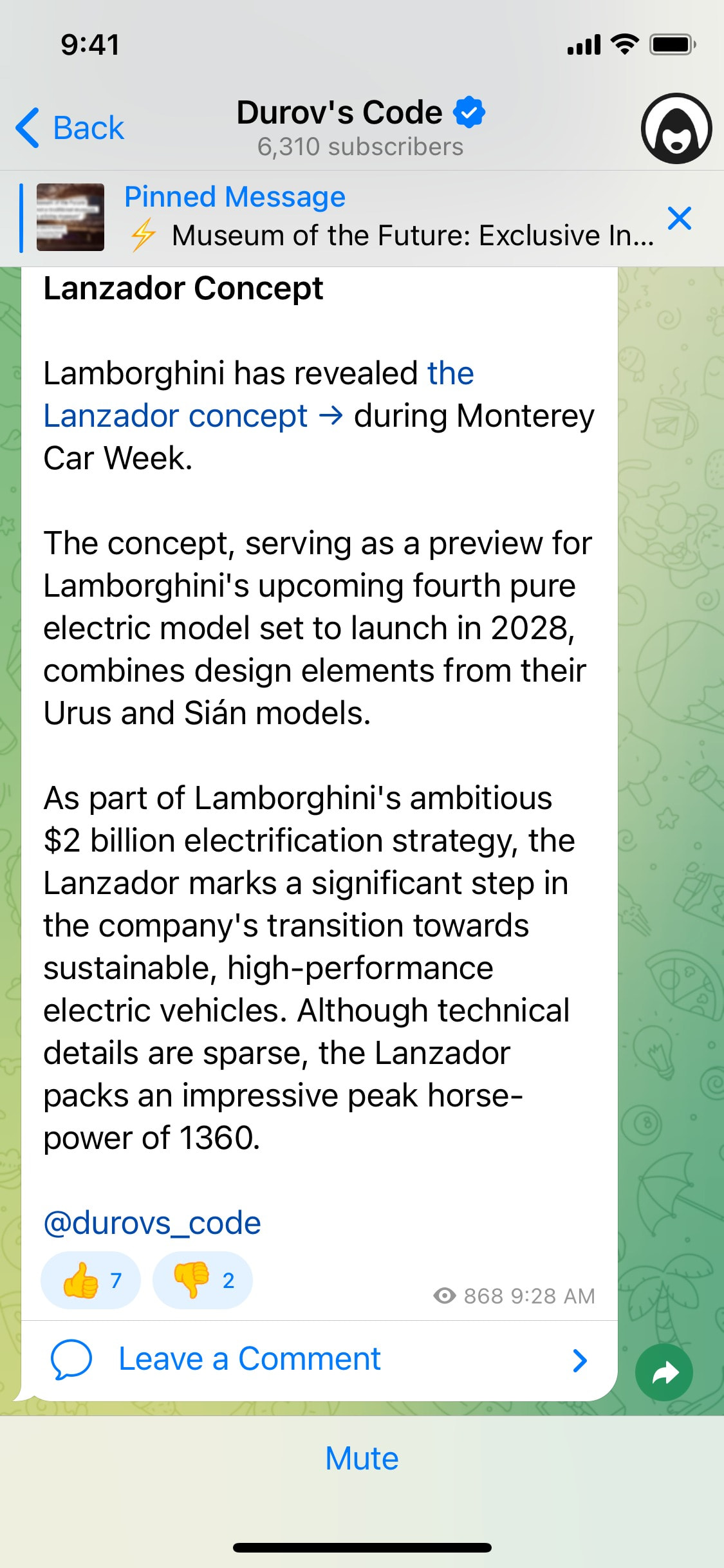 Telegram iOS screen 873
