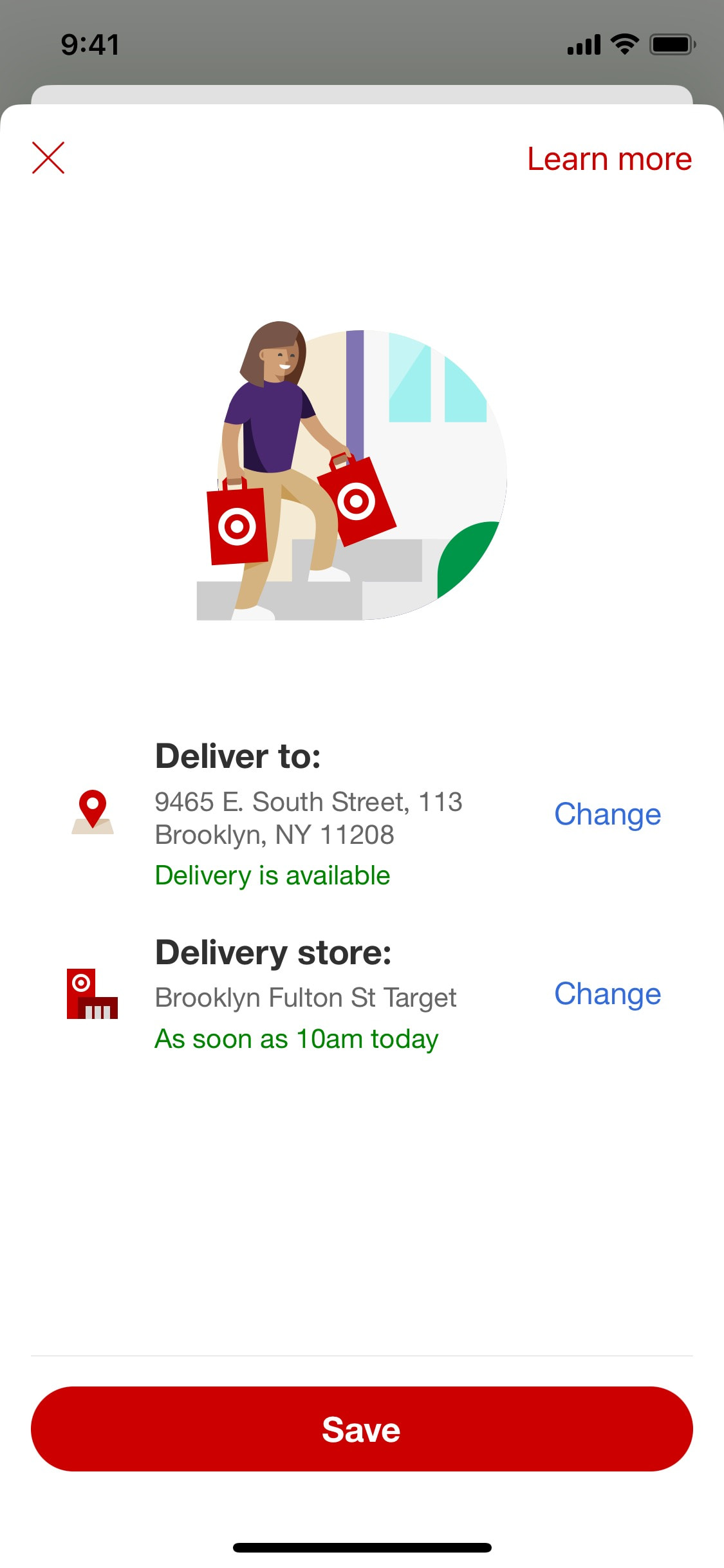 Target iOS screen 321