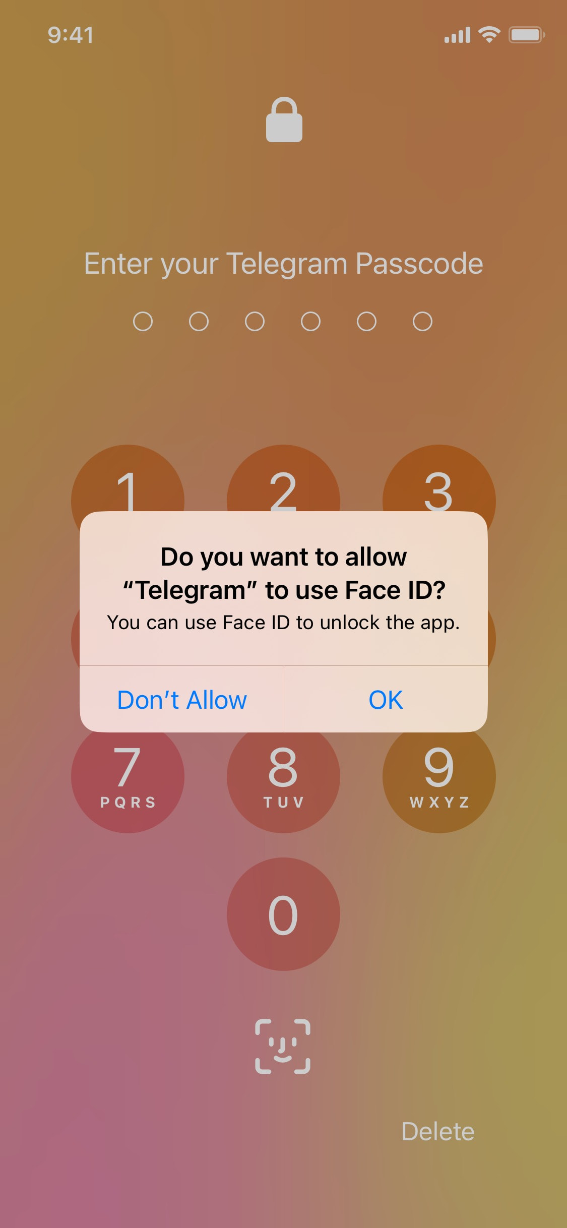 Telegram iOS screen 402