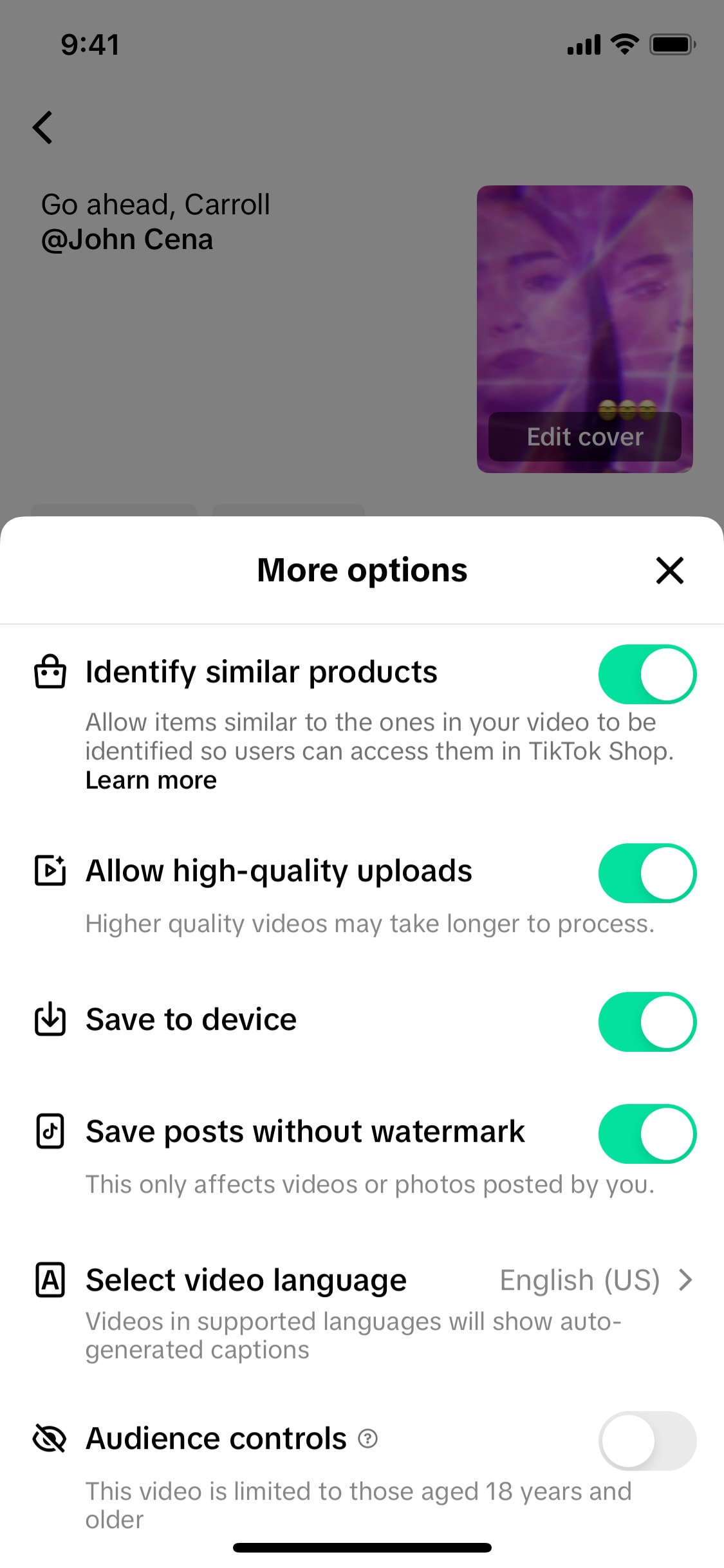 TikTok iOS screen 154