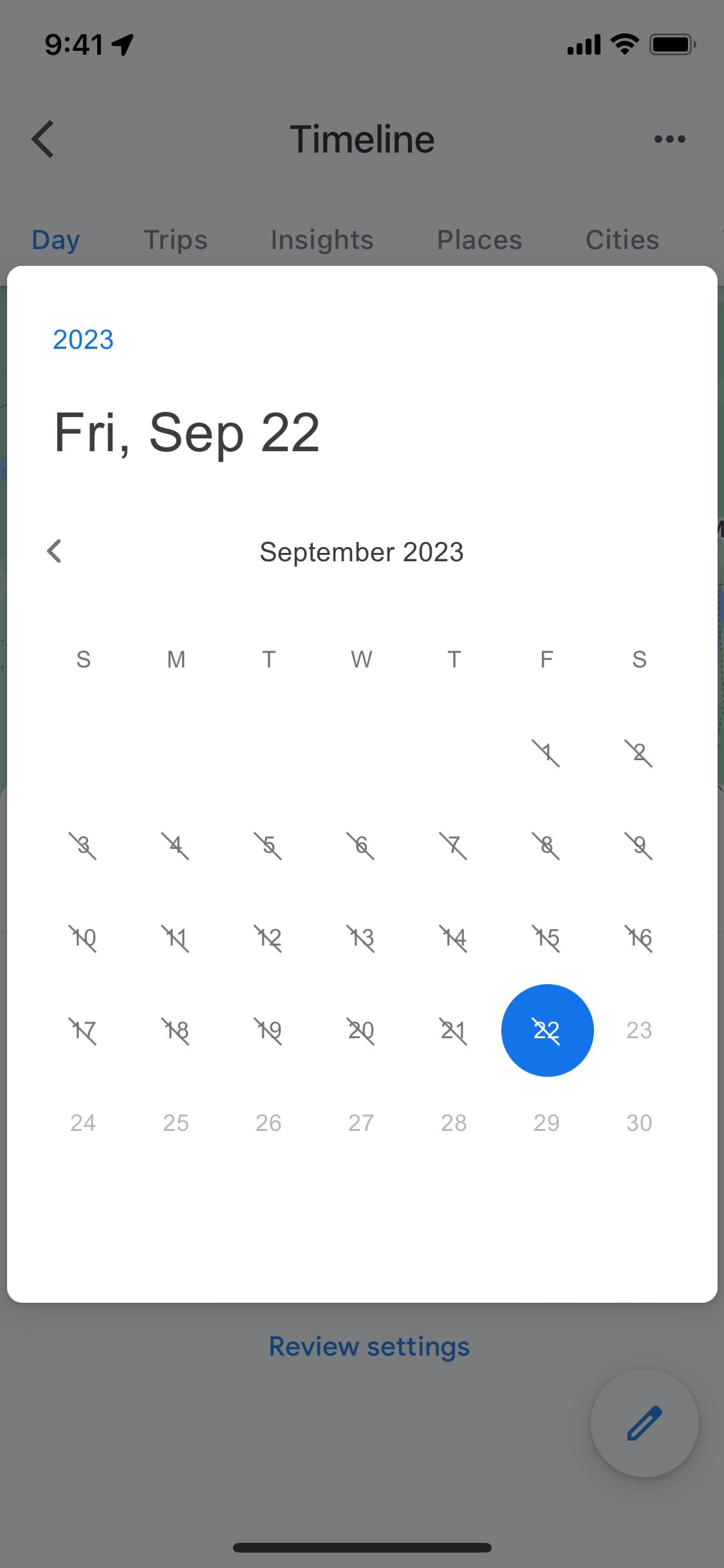 Google Maps iOS screen 620