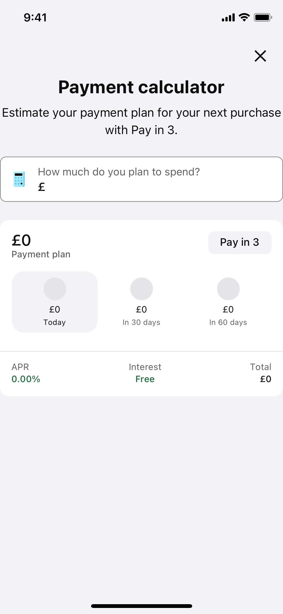 Klarna iOS screen 32