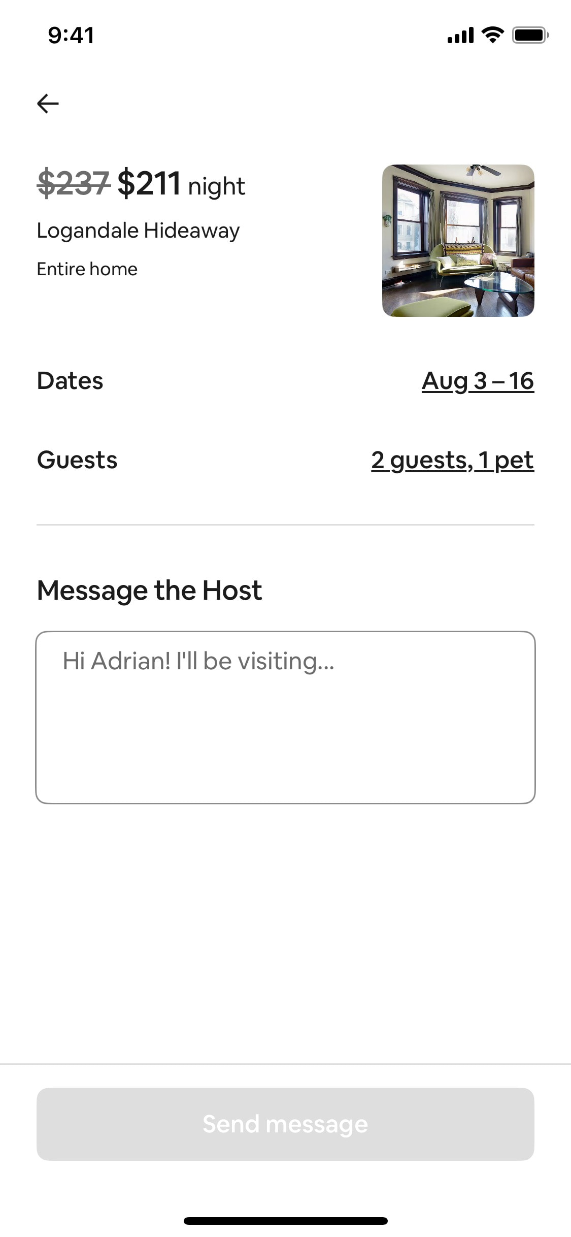 Airbnb iOS screen 303