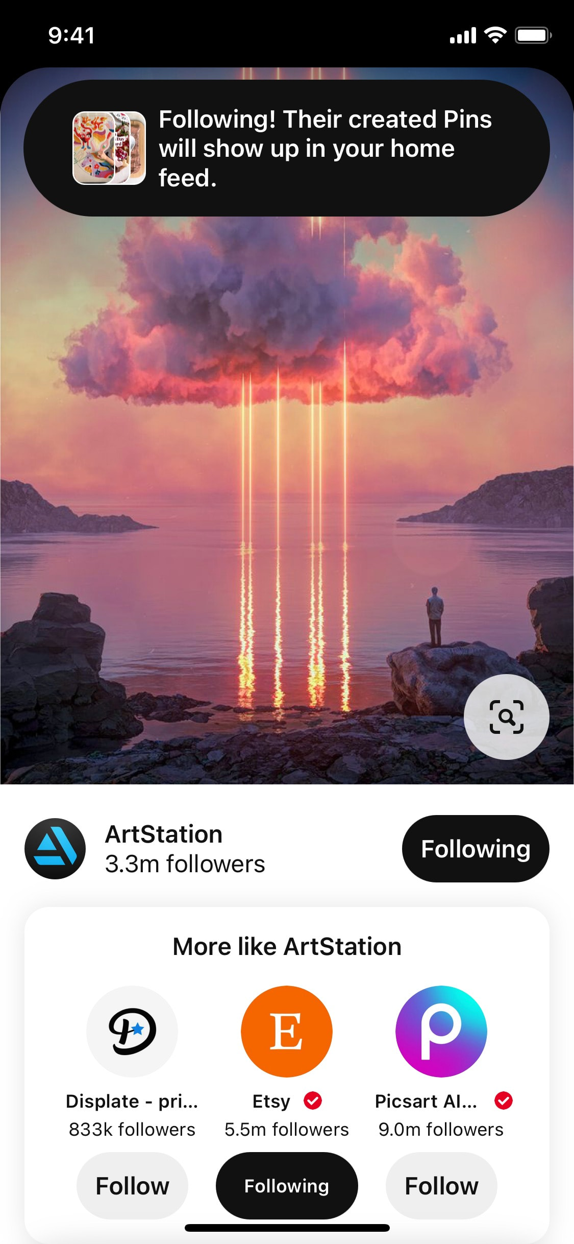 Pinterest iOS screen 196