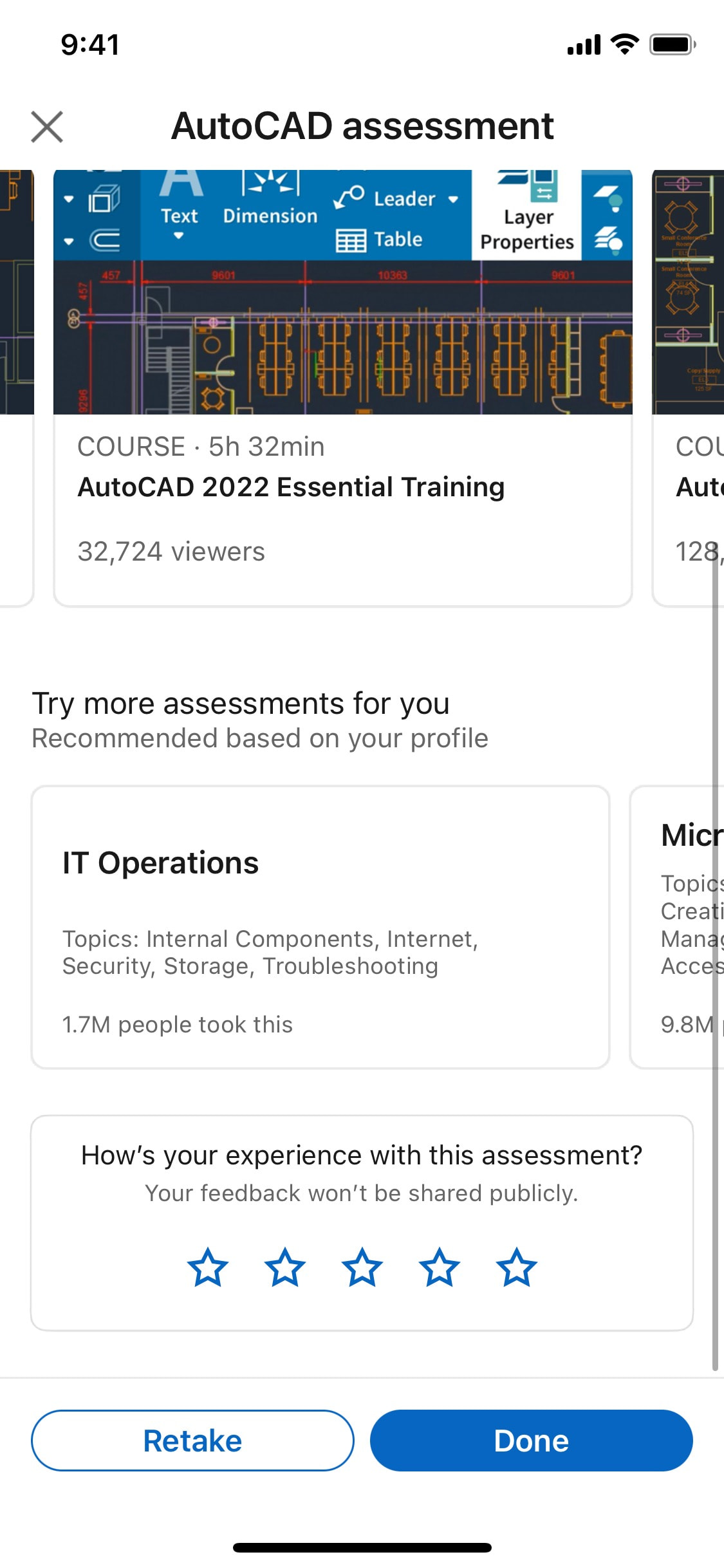 LinkedIn iOS screen 525