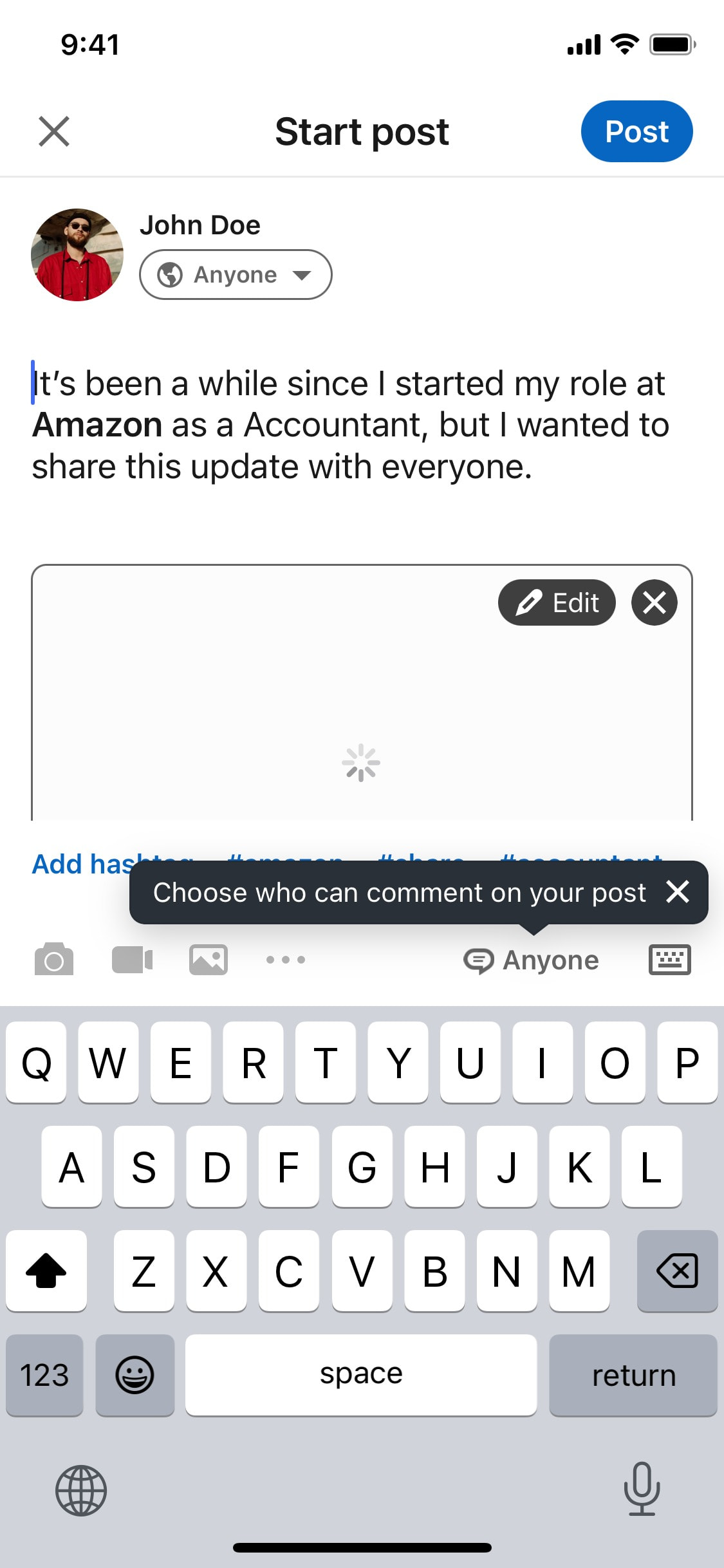 LinkedIn iOS screen 430