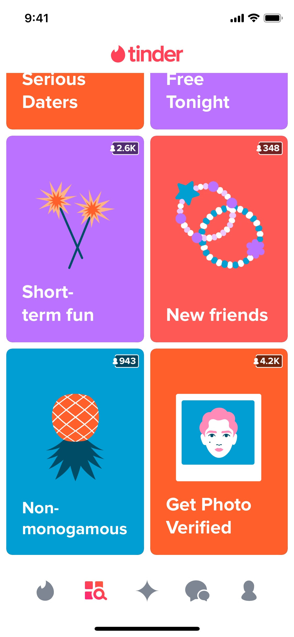 Tinder iOS screen 144