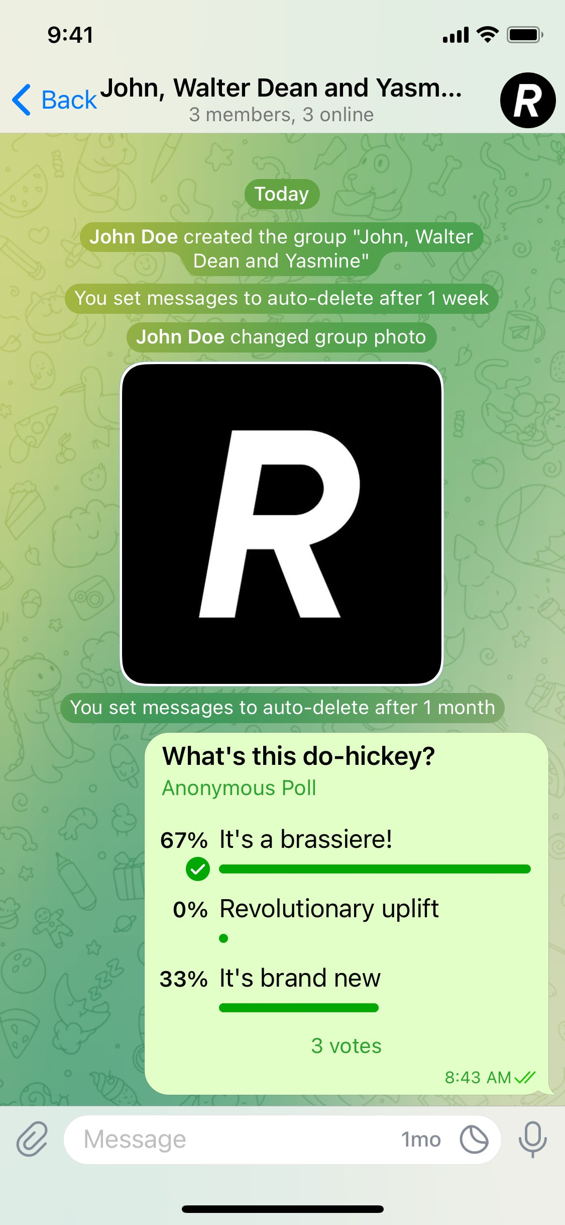 Telegram iOS screen 809
