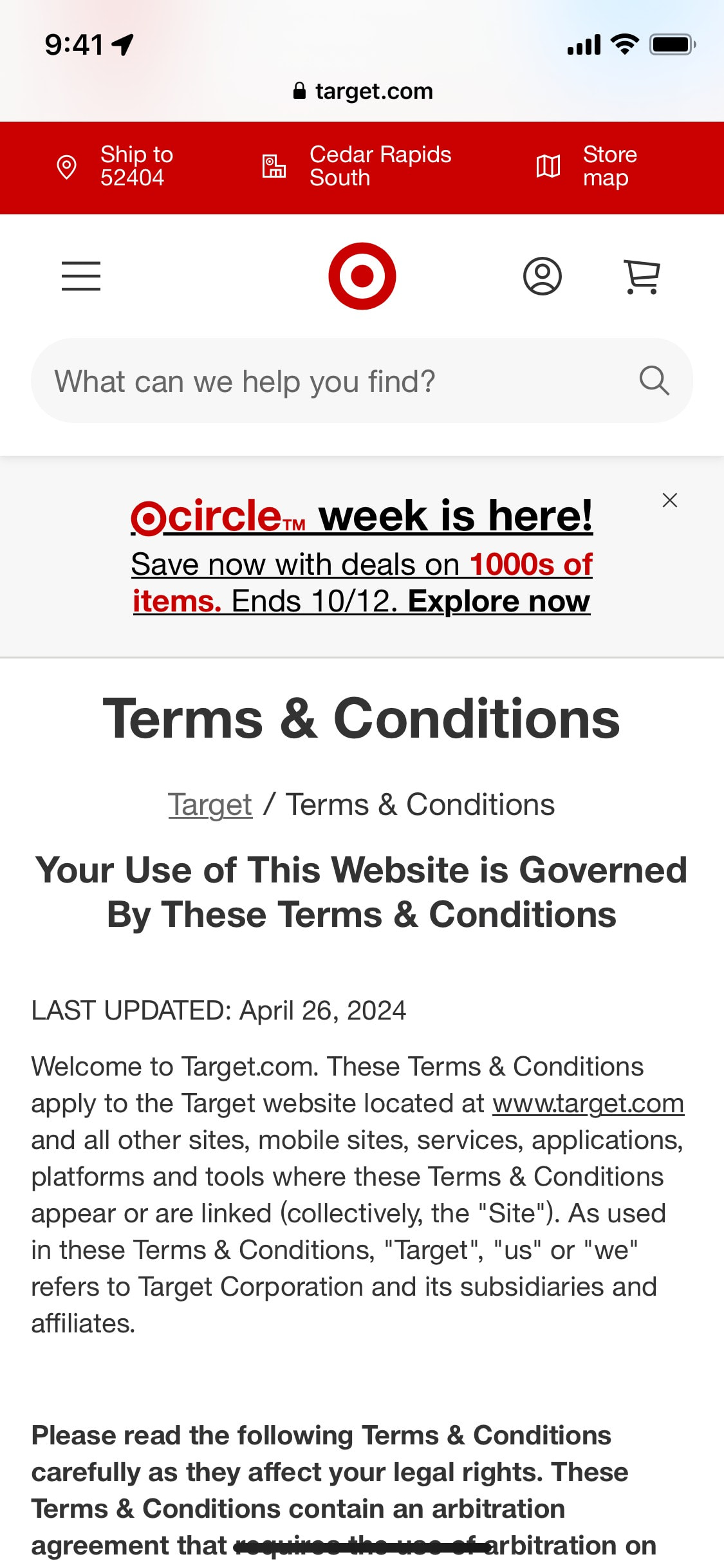Target iOS screen 61