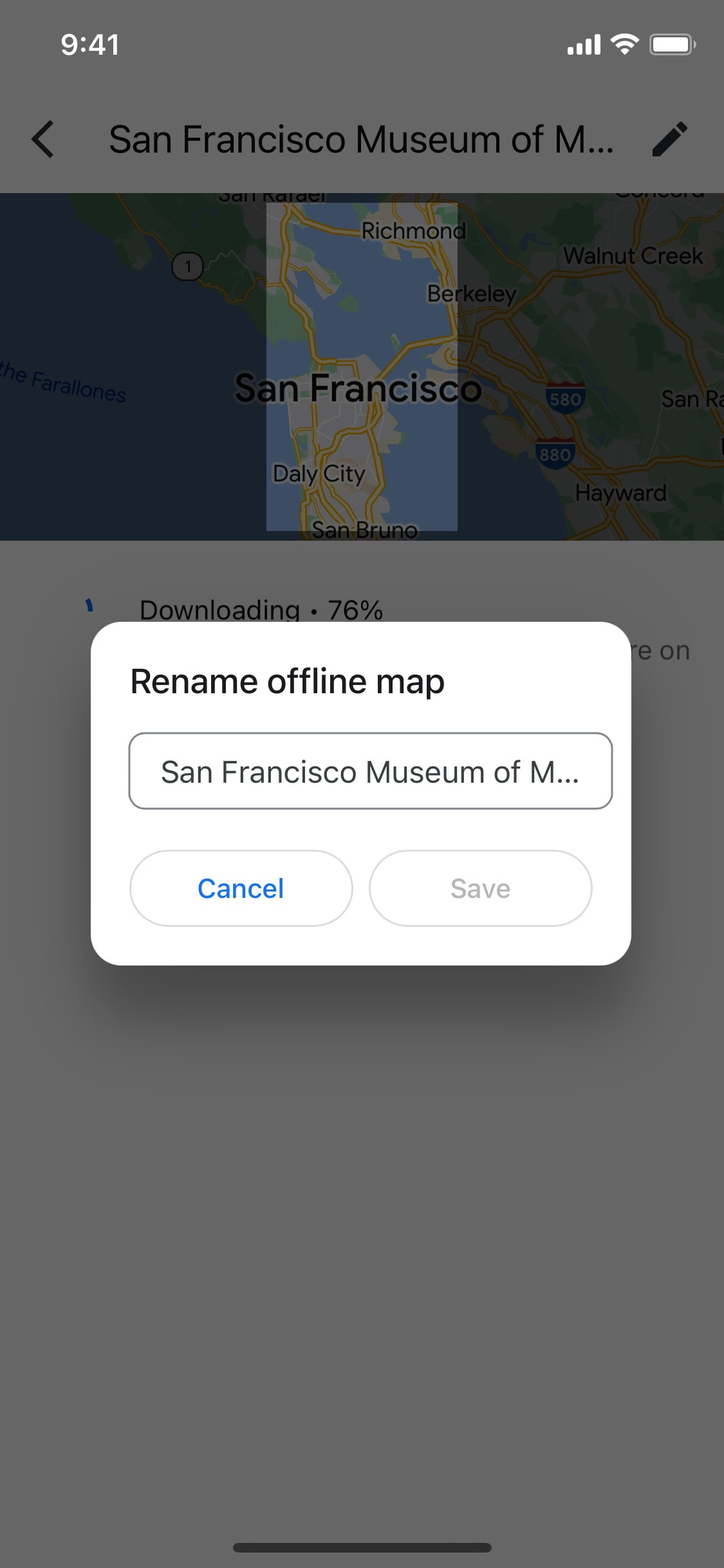 Google Maps iOS screen 157