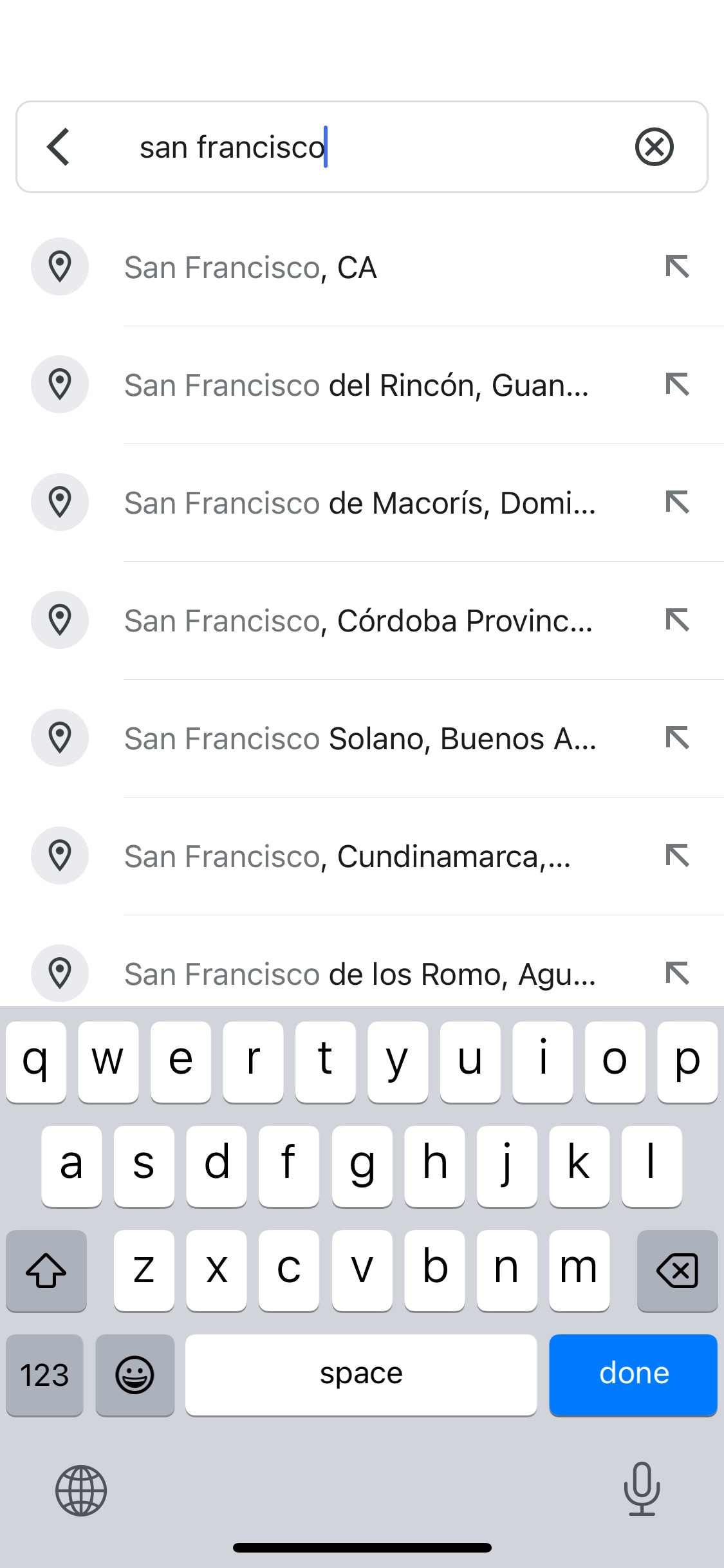 Google Maps iOS screen 292
