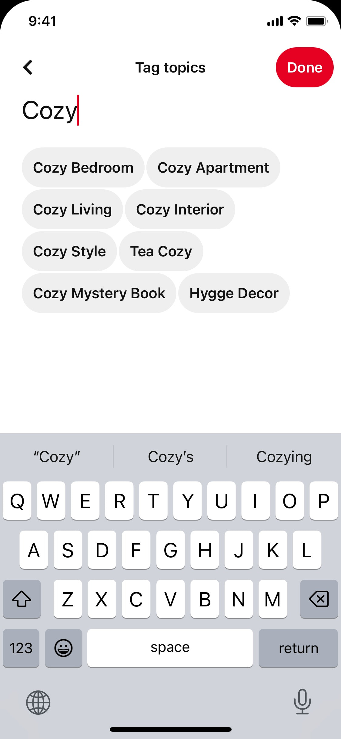 Pinterest iOS screen 171