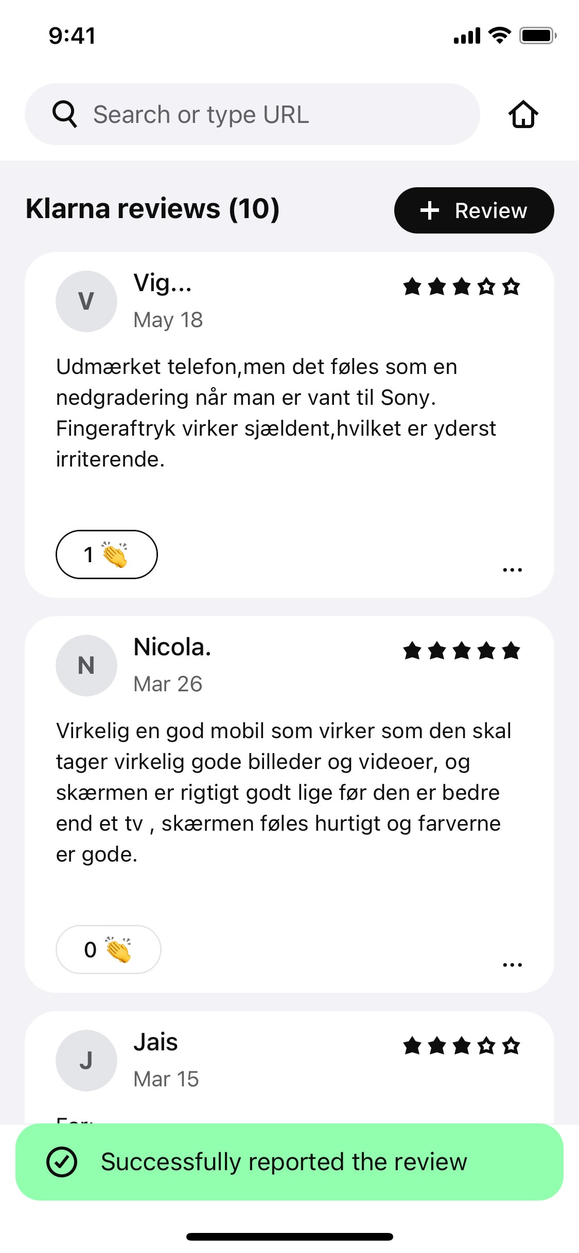 Klarna iOS screen 292
